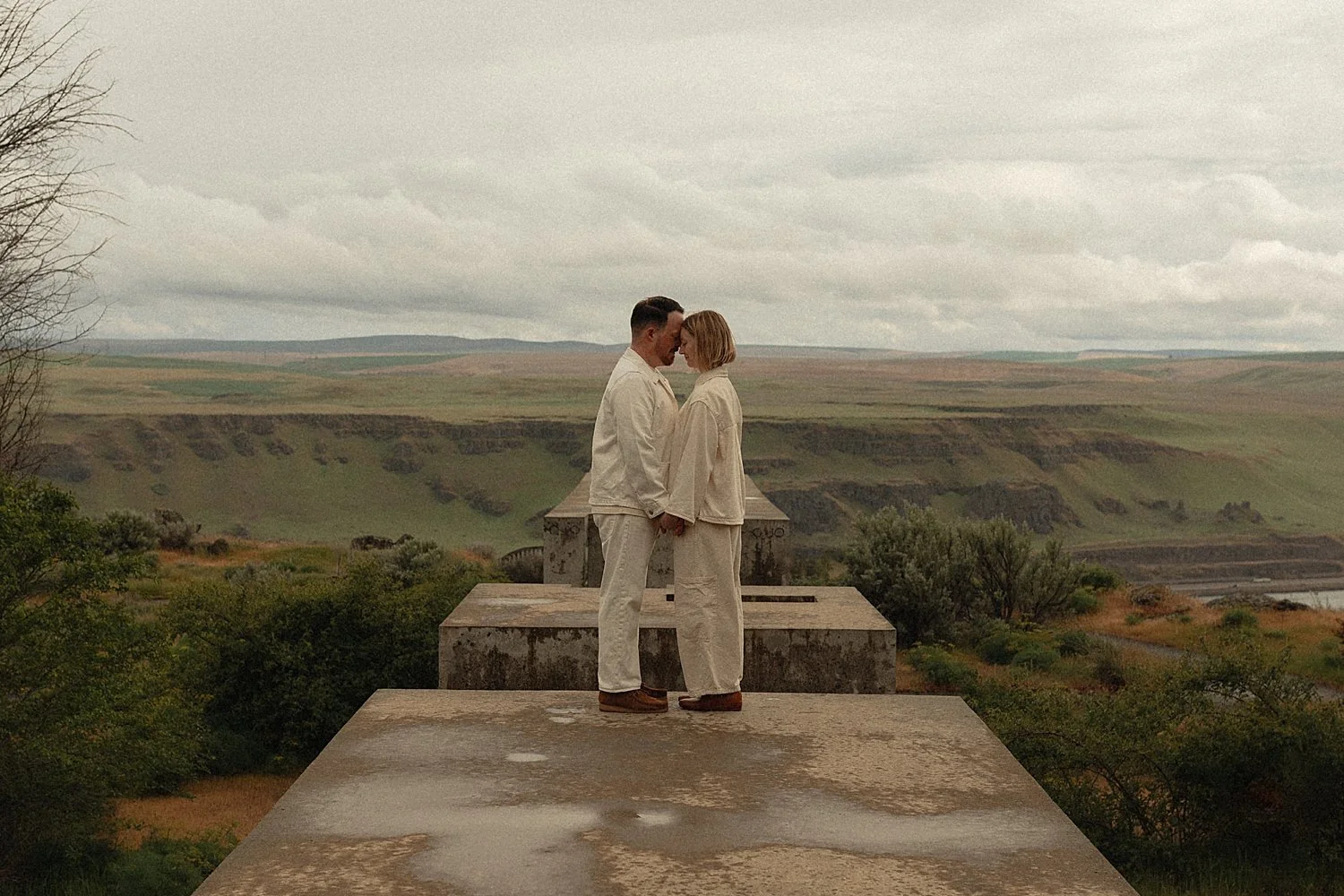 Wes Anderson Inspired Engagement Session at the Maryhill Museum of Art