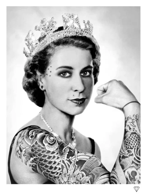 The Queen Tattoo (B&W)