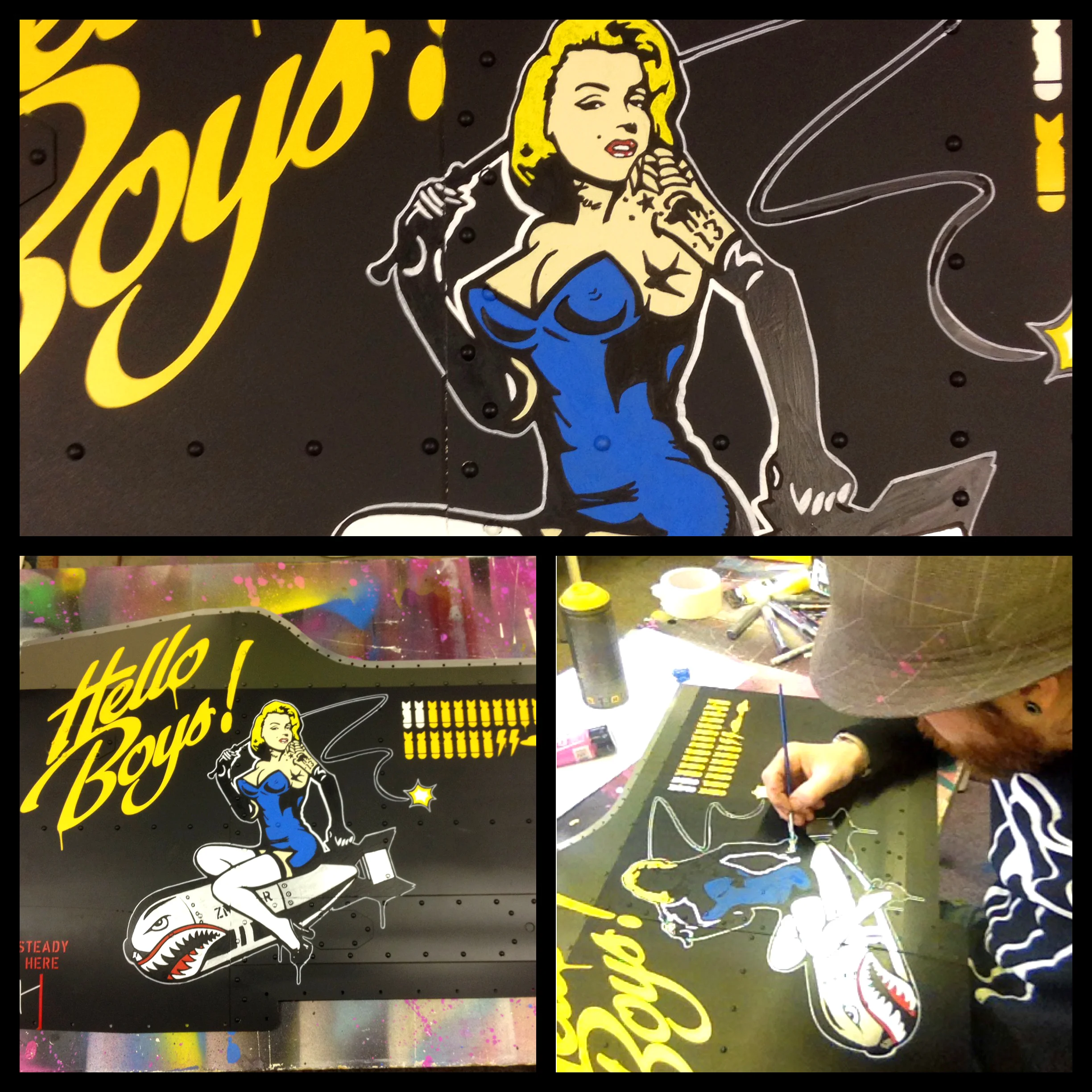 Hello Boys Bomber Panel.