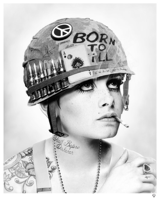 Full Metal Twiggy (B&W)