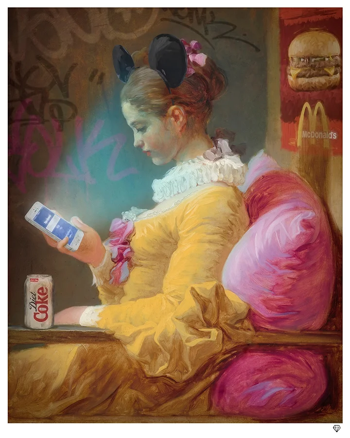 Girl Reading 'Face'Book