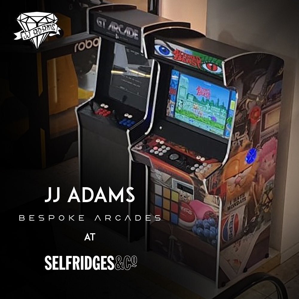 Pleased to announce the launch of my arcade machine collab at Selfridges in London with @bespoke_arcades following the great success at Harrods! To celebrate the collab between @bespoke_arcades and myself and the arcade machine being available in @ha