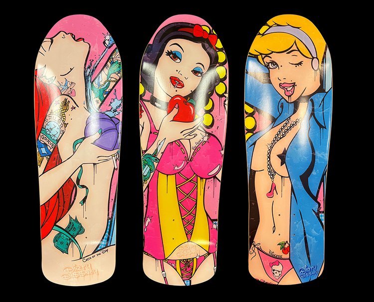 Dirty 'Diss-ney' Skateboard Decks. (Sold Out)