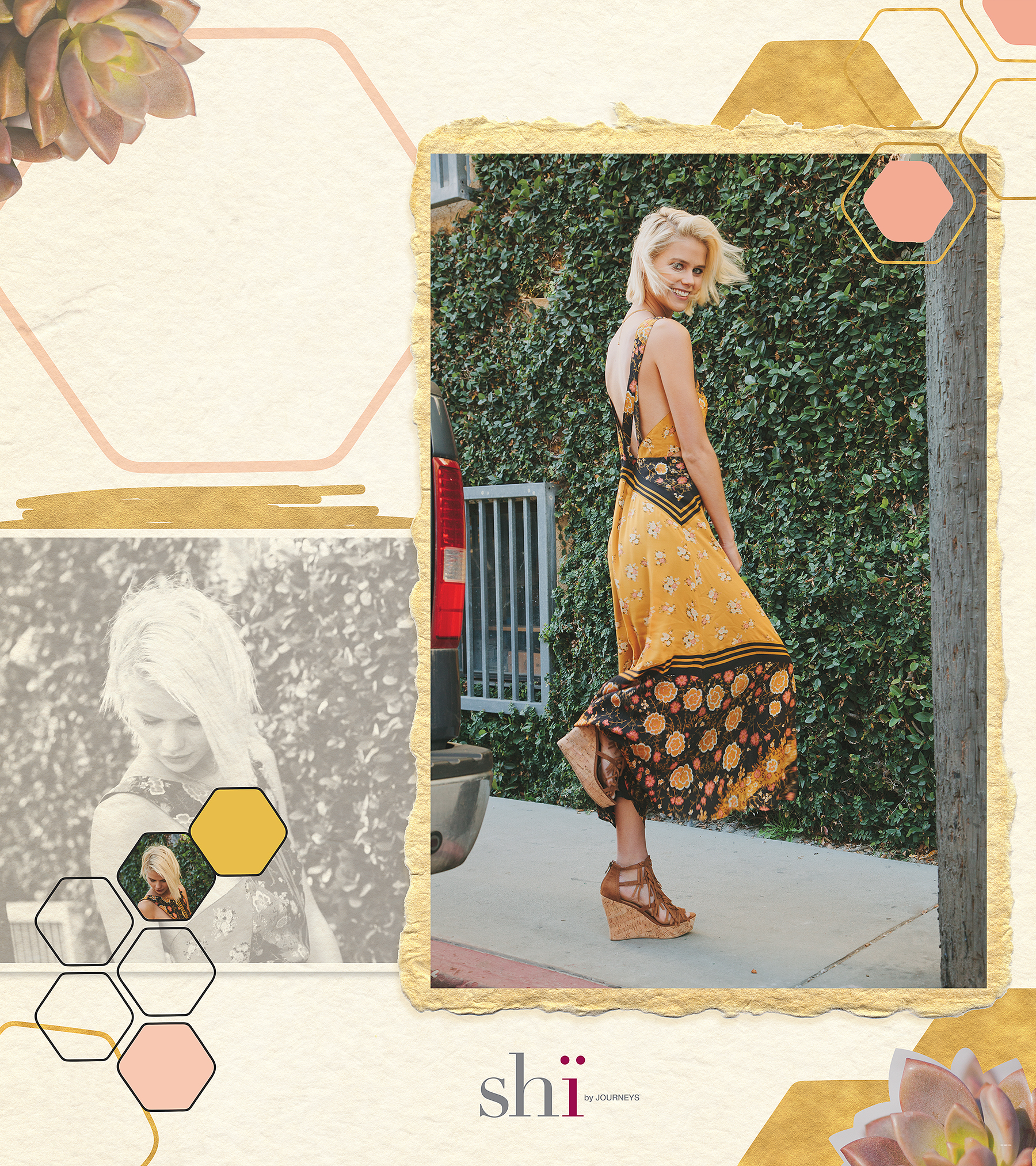 Spring 2016 window sign for Shï By Journeys