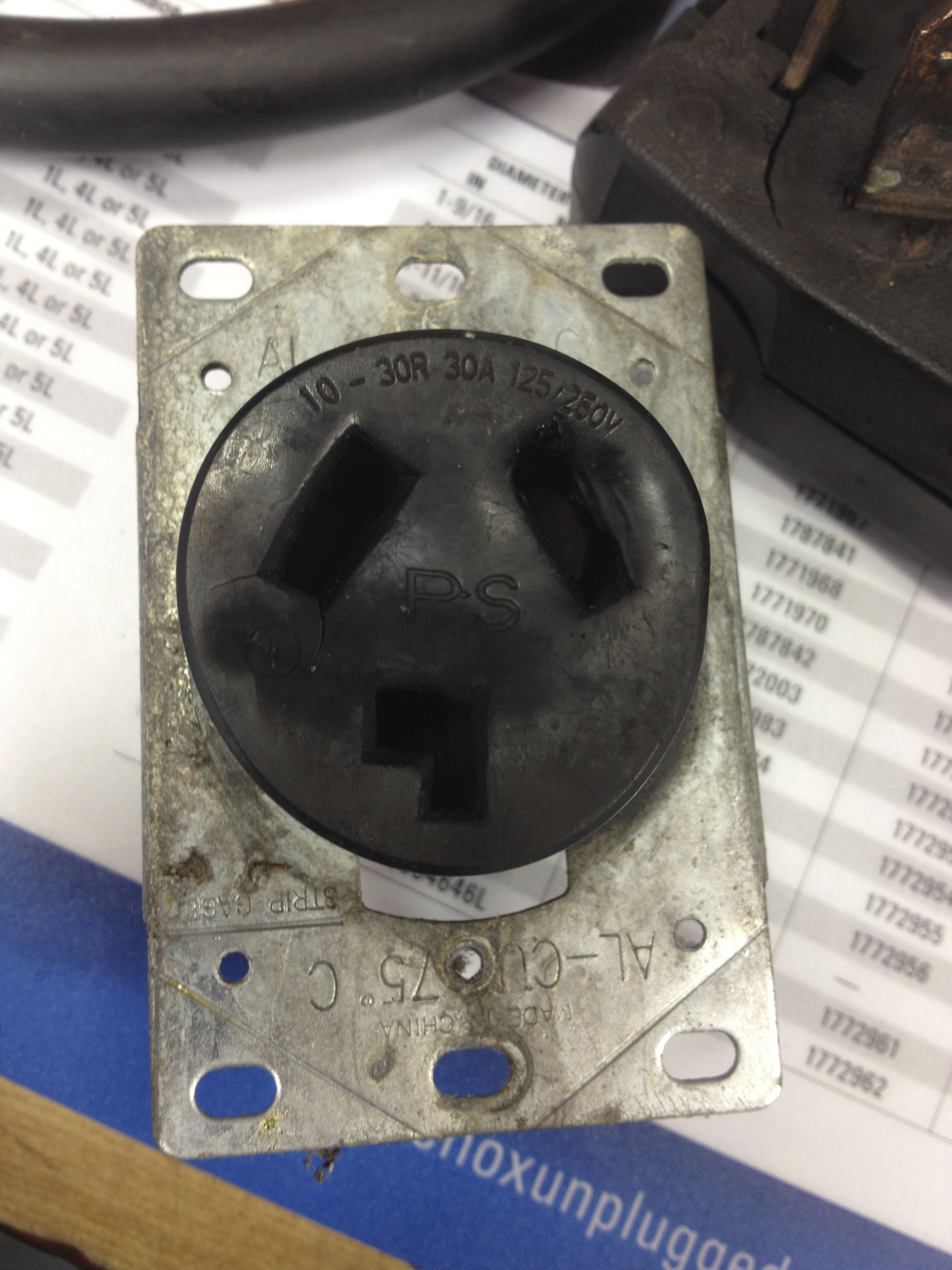 Damaged 220 volt Outlet
