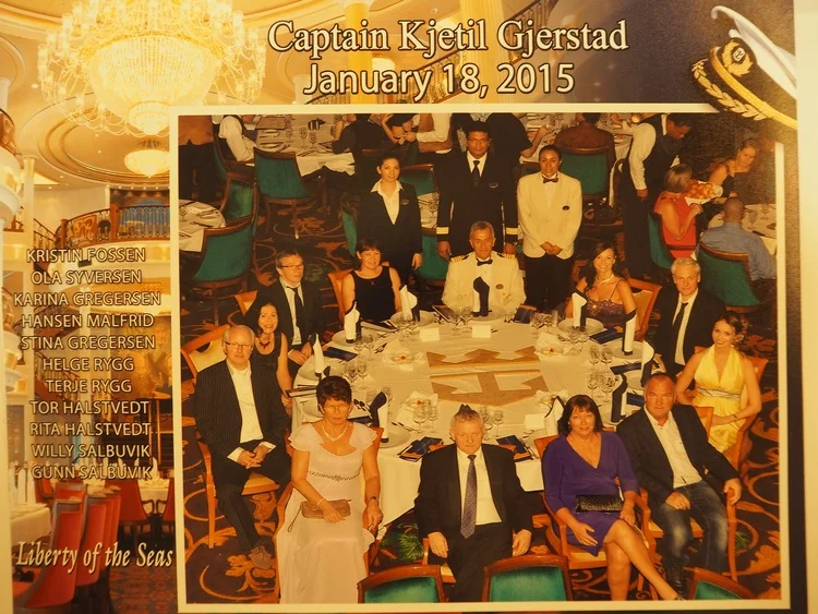 Cruise, Caribbean, Captains dinner invite