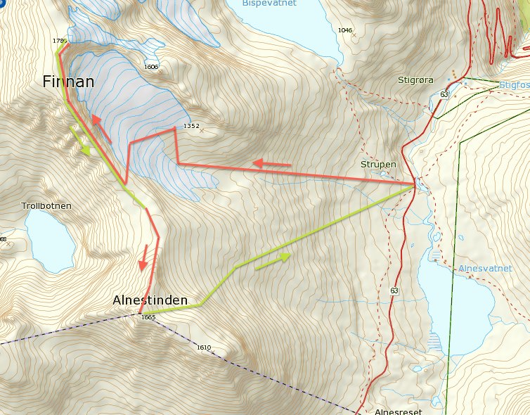Finnan,1786moh/Alnestinden,1665moh