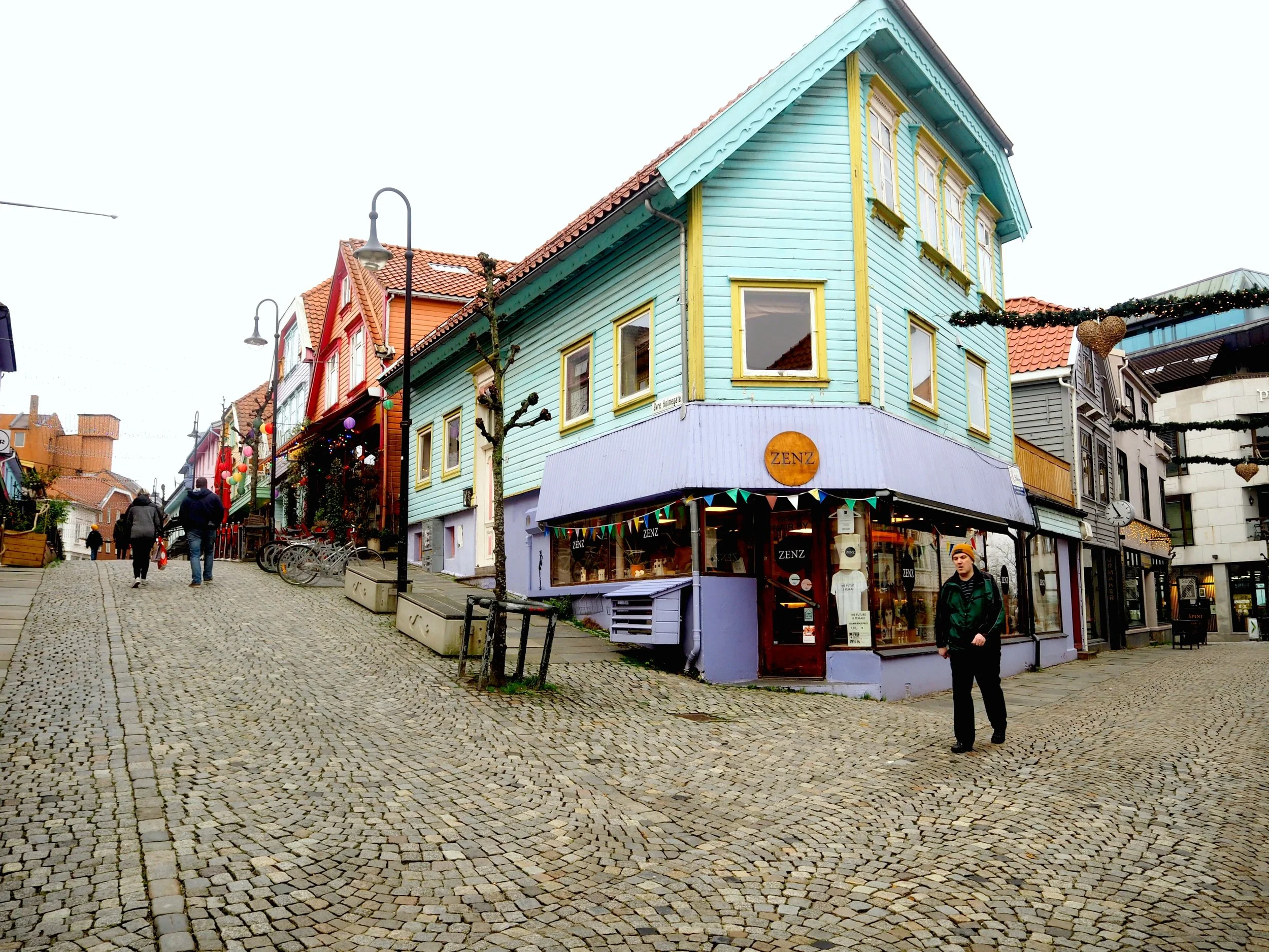 Stavanger by, fargegaten, del av gamlebyen