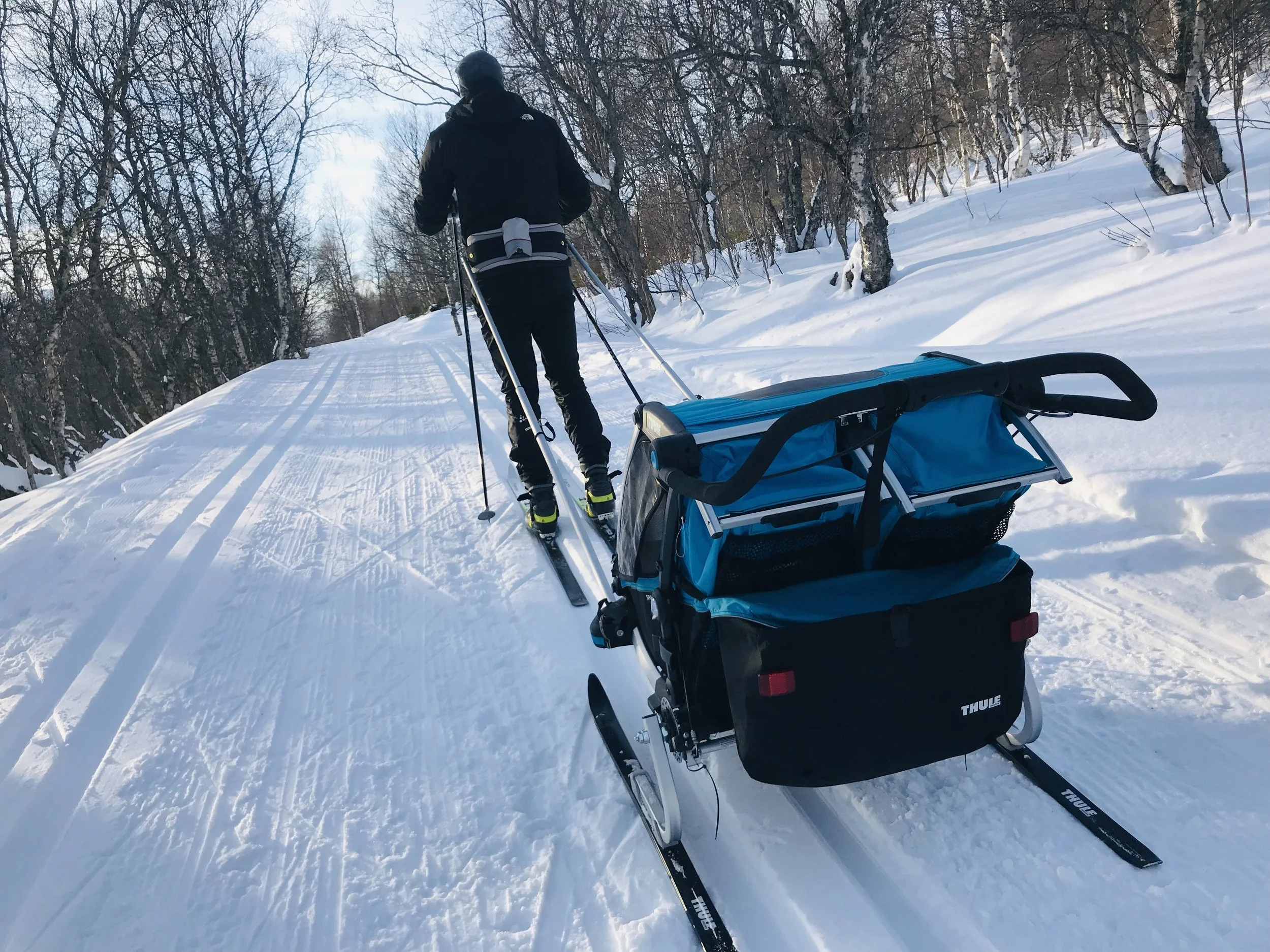 langrenn med thule sportsvogn 2, skikit
