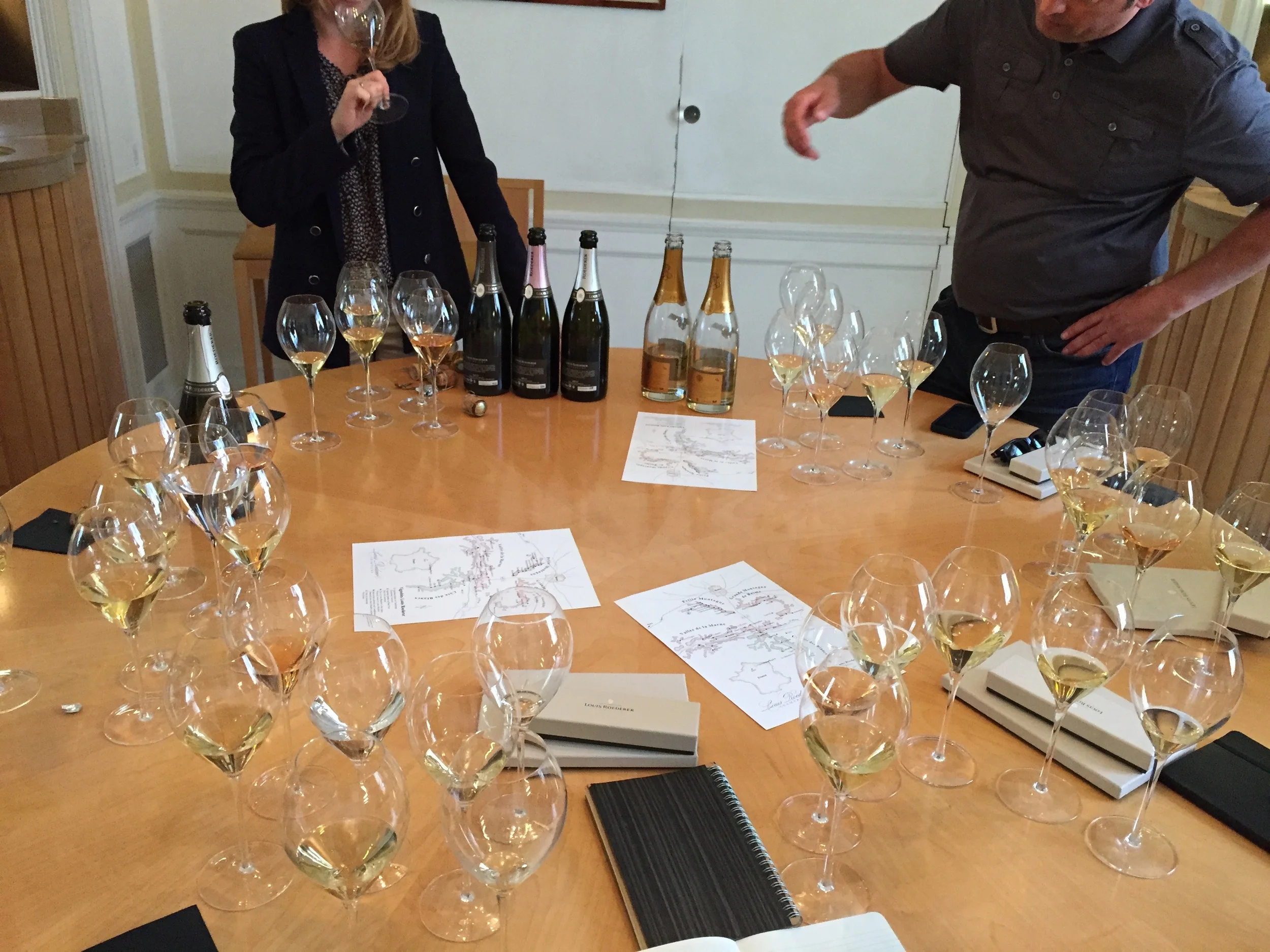 Tasting at Louis Roederer including 02 and 06 Cristal with Jean-Baptiste Lécaillon