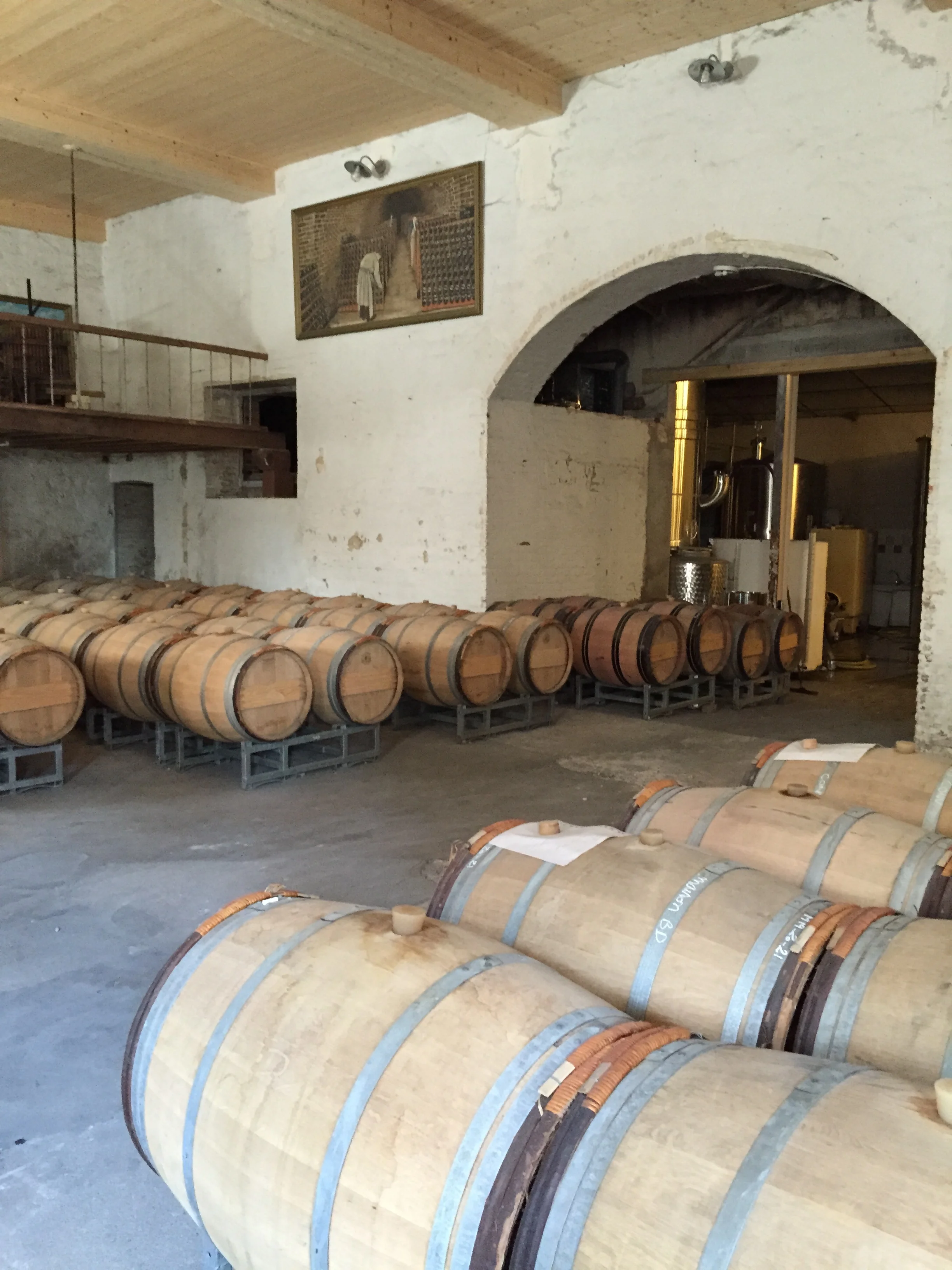 A small portion of the 300 barrels Marguet uses