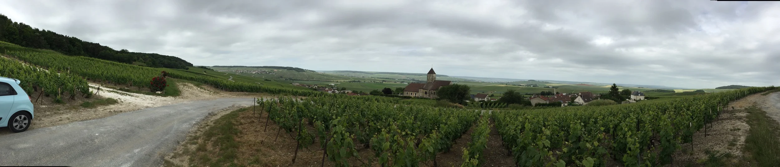 A panorama from the top of Cuis before my visit with Gimmonet.