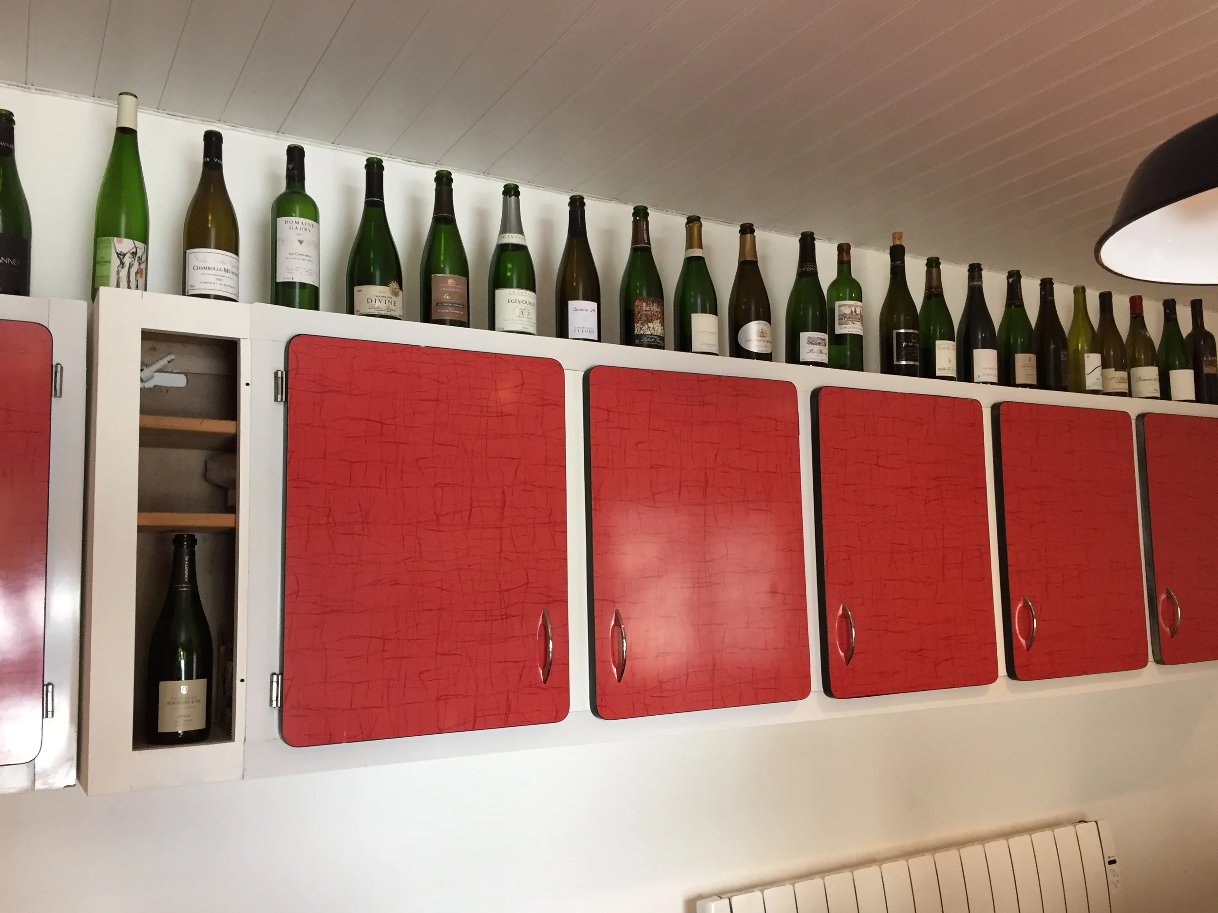 I always love when I see bottles from other producers and regions at a winery. It tells me the winemaker is studying and interested in how to make better wine.