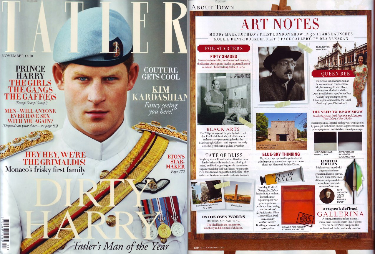 TATLER MAGAZINE, Art Notes: Writer