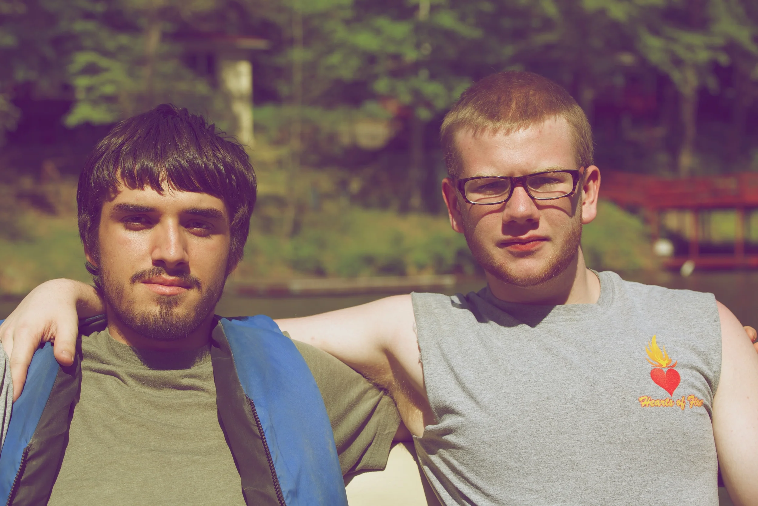 let's look manly. for the picture. our kids will see it in 20 years.