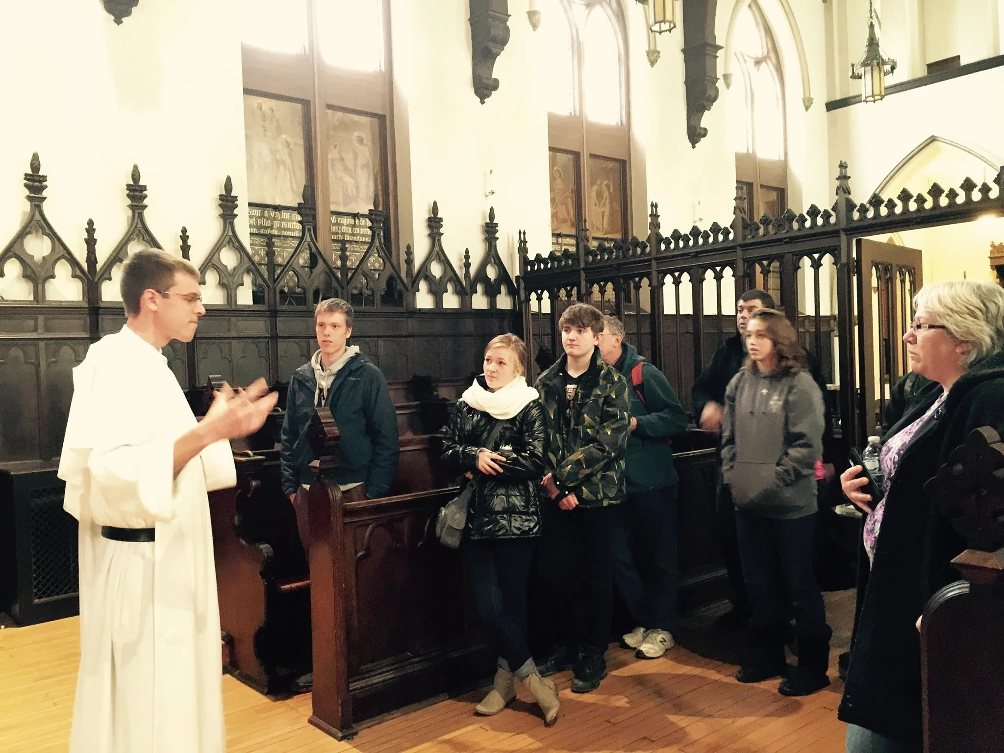 Br. Luke Hoyt giving us a tour of the Dominican House of Studies