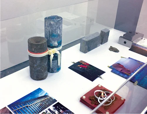 Land of Resistance , Digital Prints, Found Objects, and Print Media, 2015, 5'x2'x4'