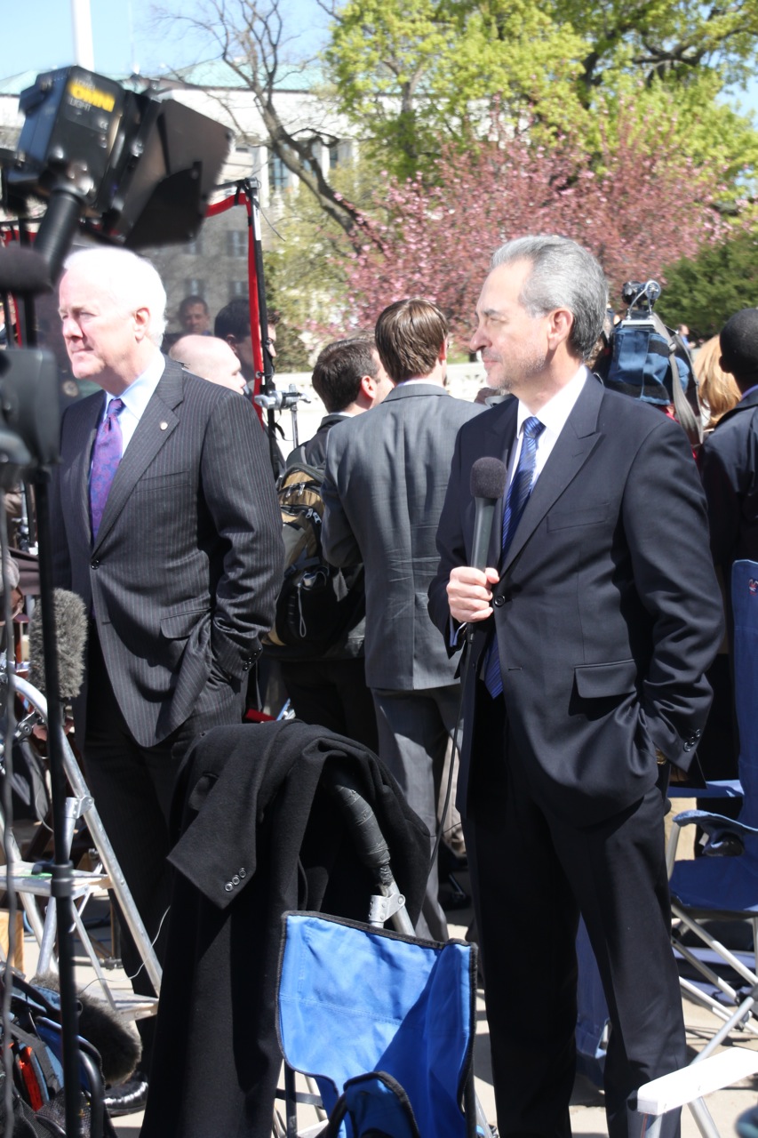 Next to Senator Cornyn after NFIB argument