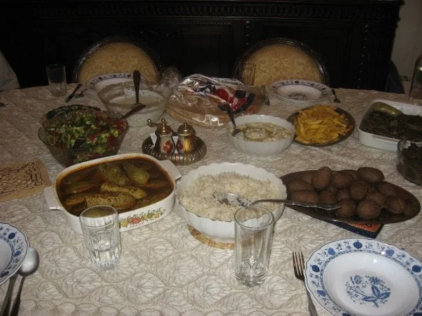 Lunch at home of my friend in Damascus.
