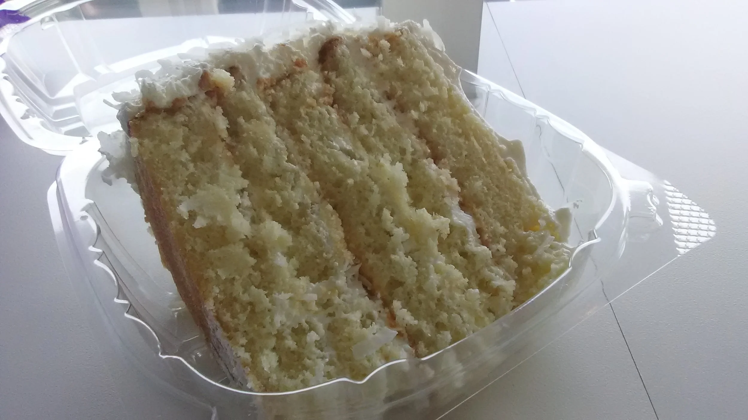 Layer after layer of creamy, coconut goodness.