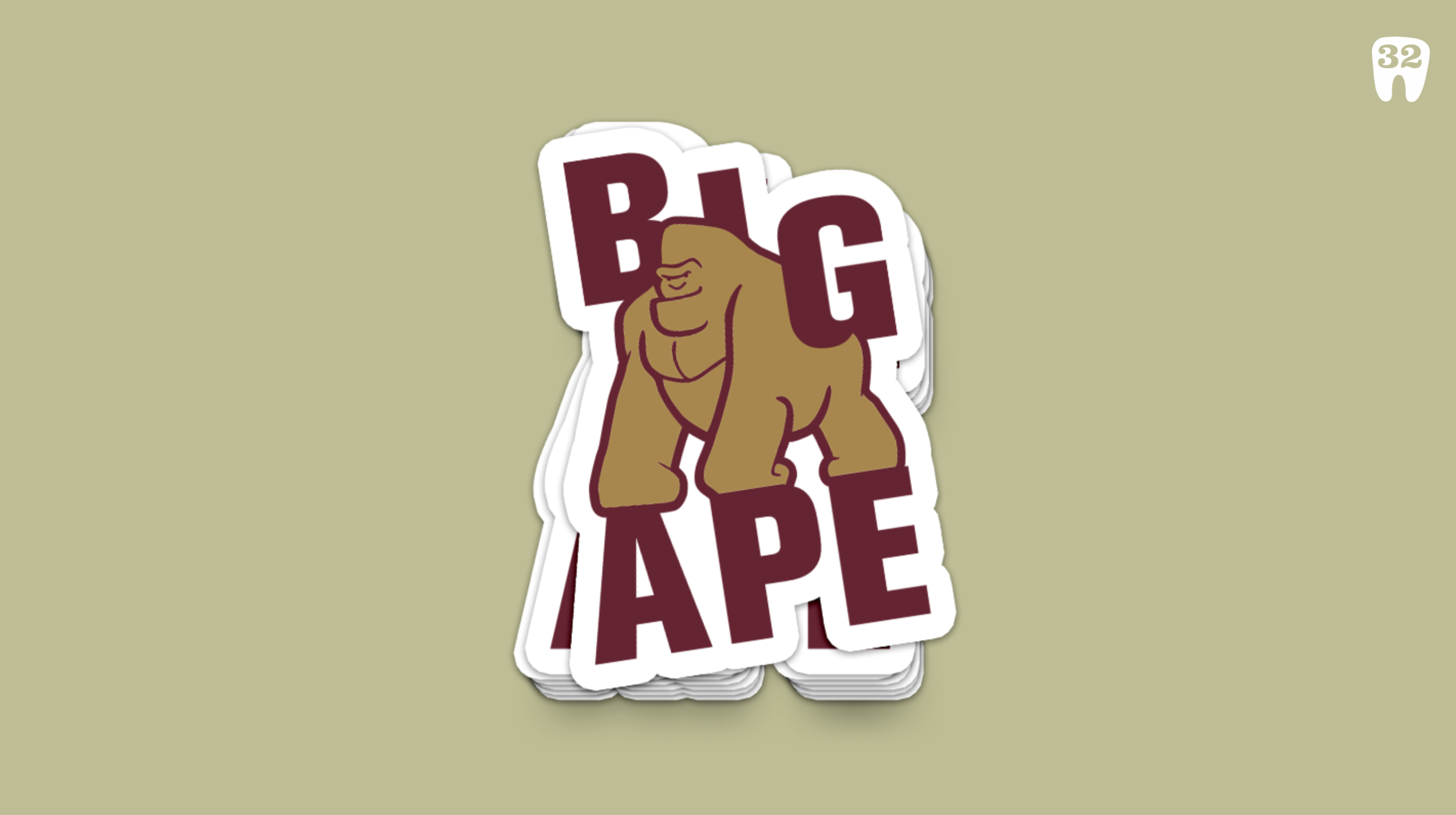Sticker mockup.