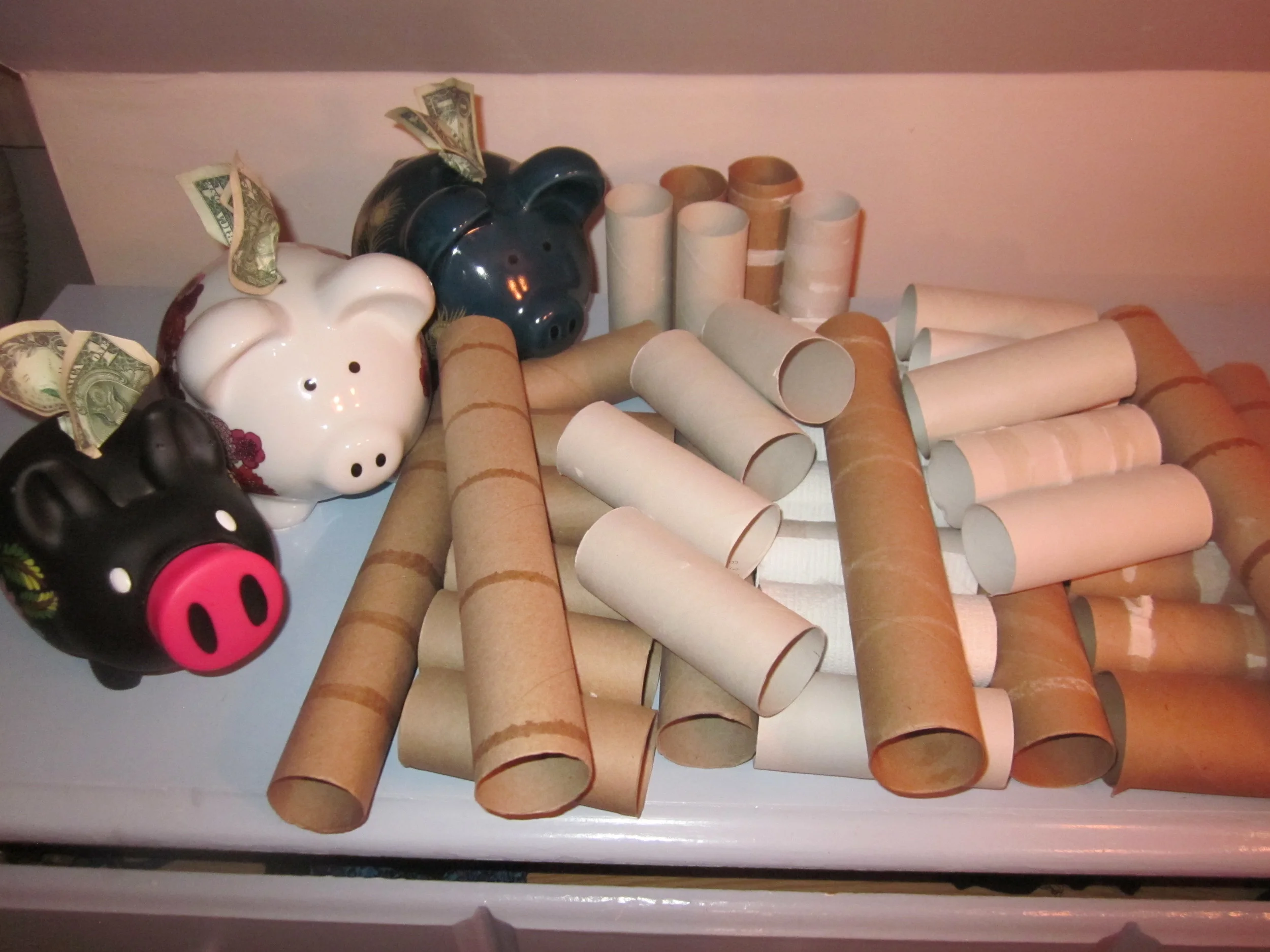 IF I HAD A DOLLAR for every time I changed the toilet paper, I'd be rolling in dough.