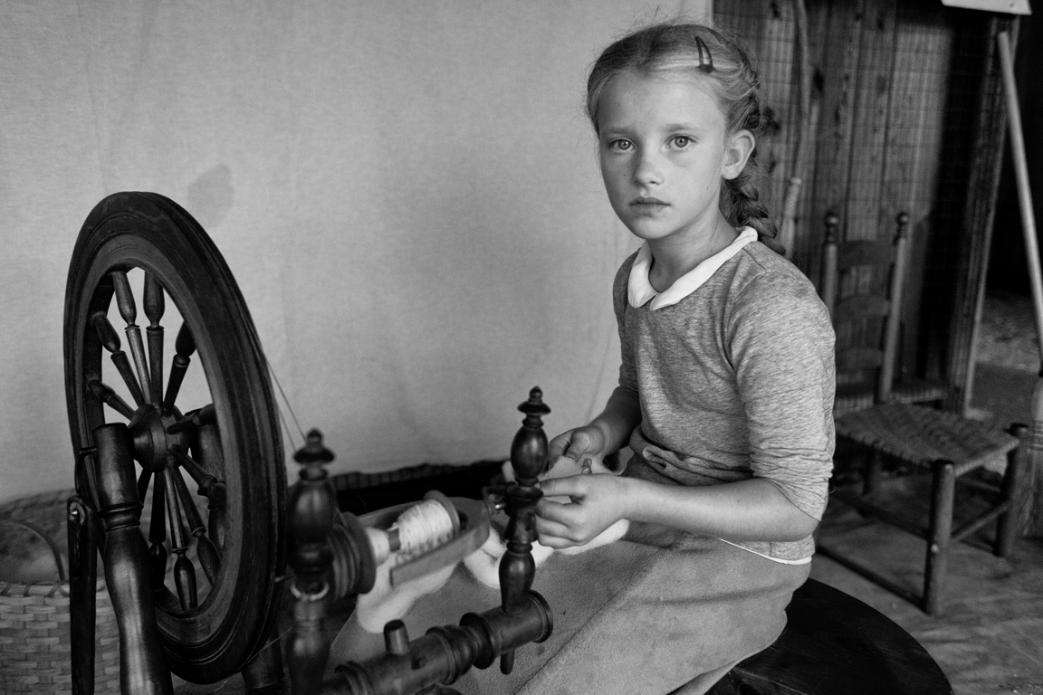 Girl Spinning Wool | 2014 Columbia County Fair
