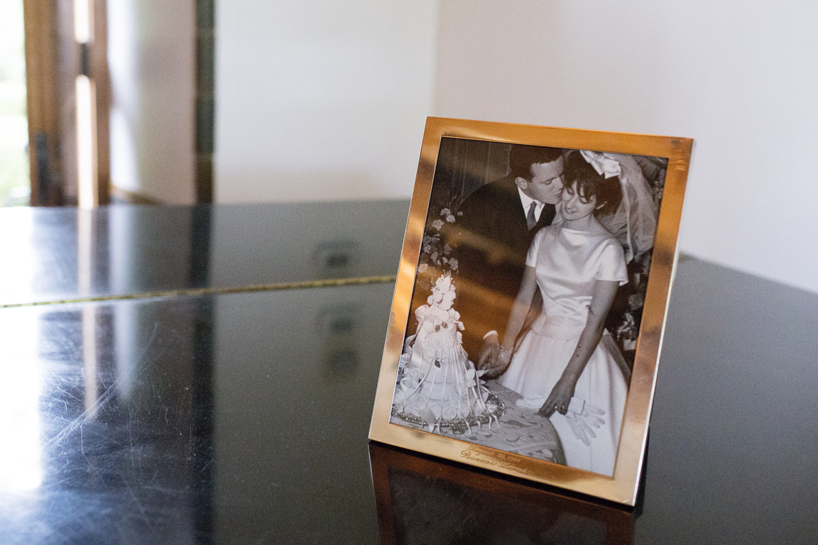 1961 photograph of david & delcia rusk - parents of groom