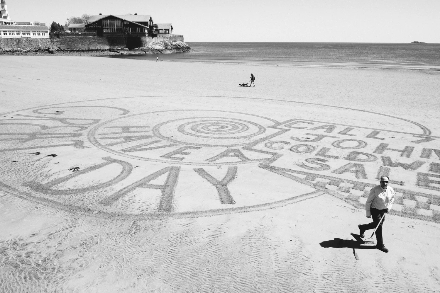 Man Raking an Advertisement | April, 2018