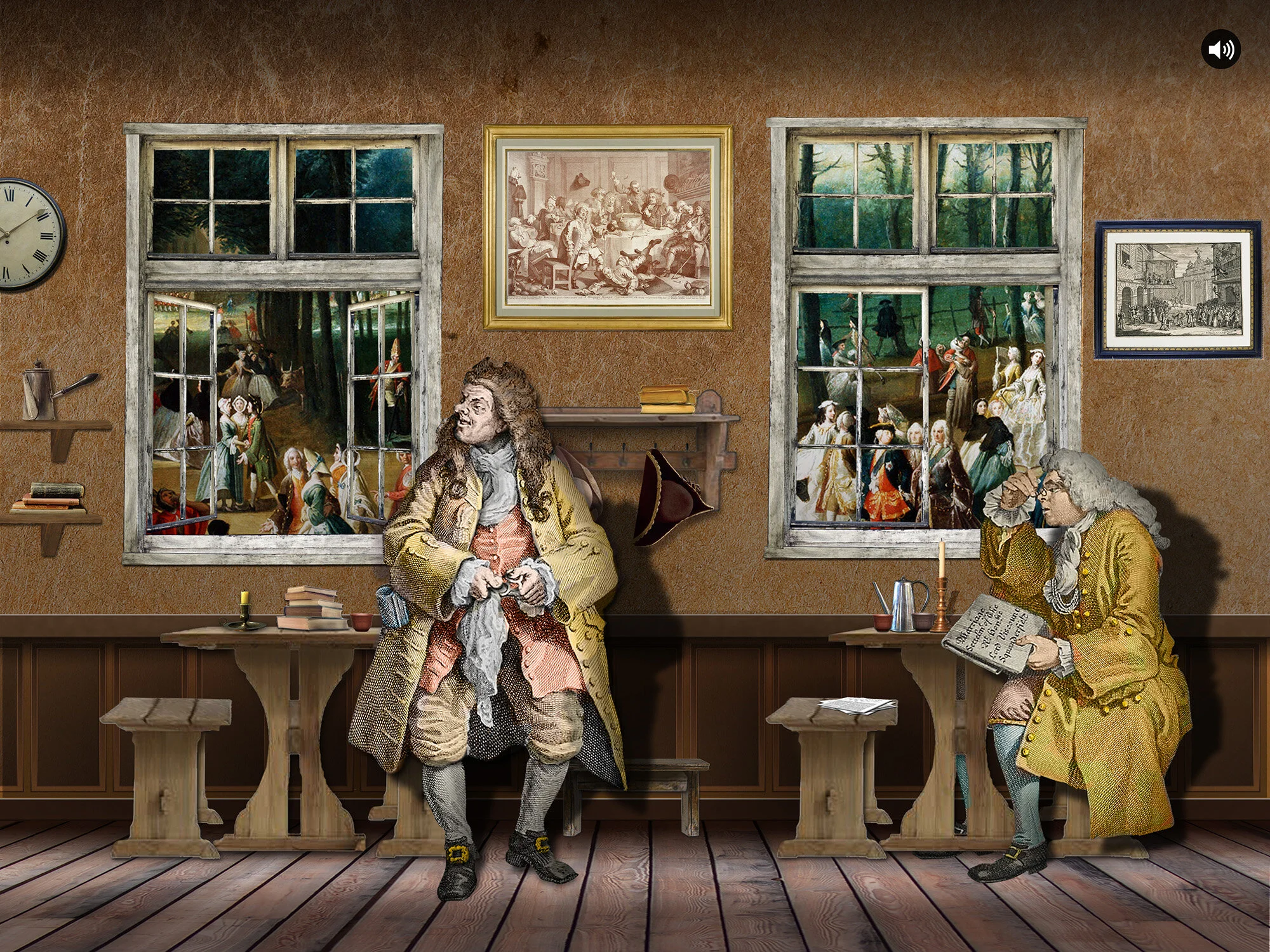 Screen from “The First Georgians” interactive