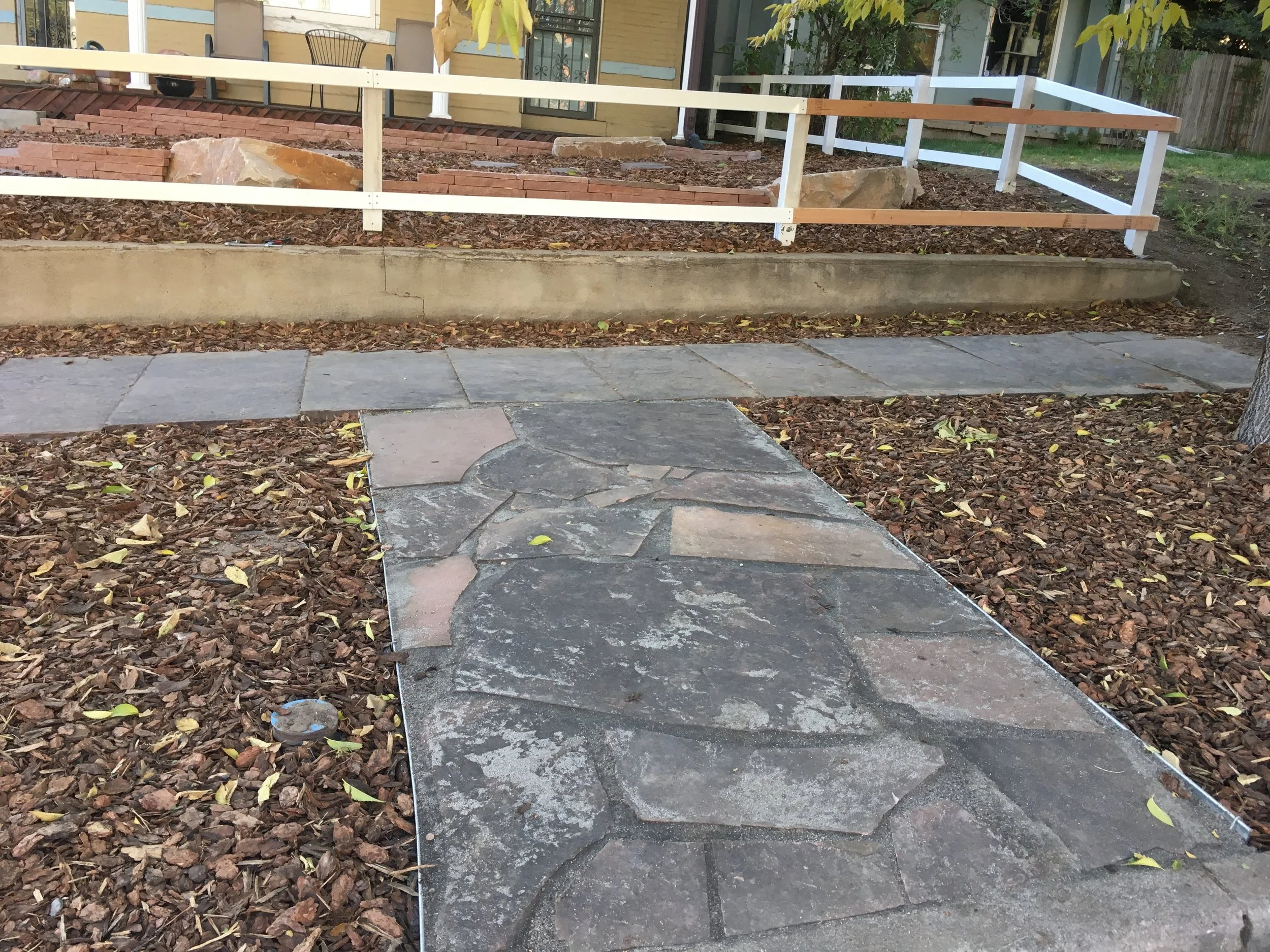Flagstone walkway