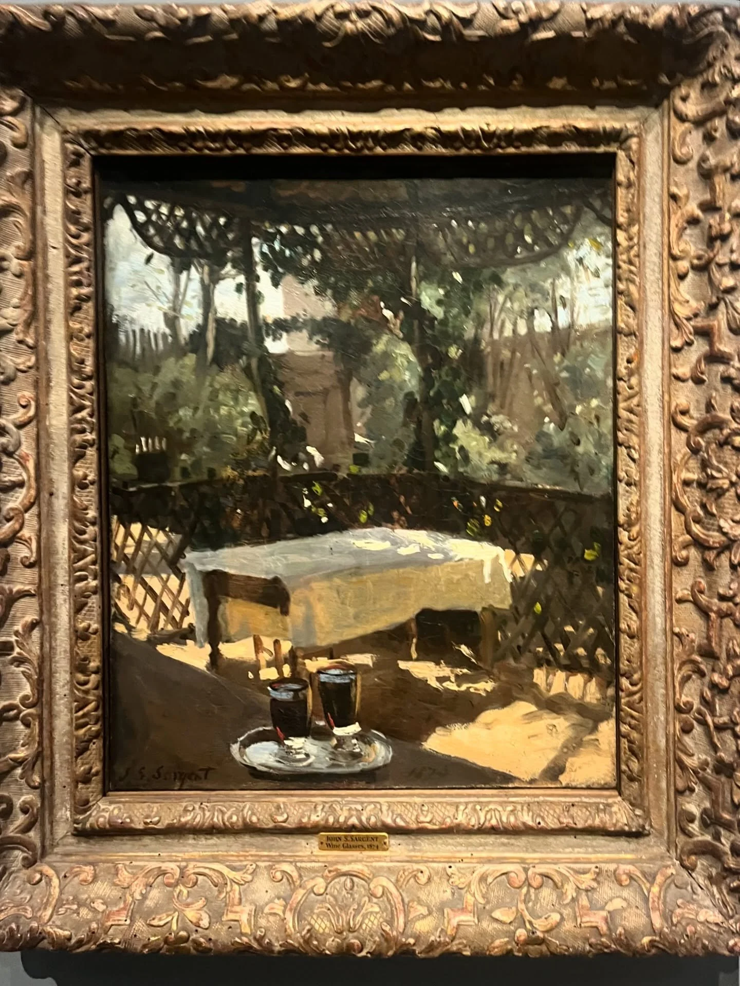 Sargent and Paris in 1) the garden and 2) at Alhambra gardens in Spain