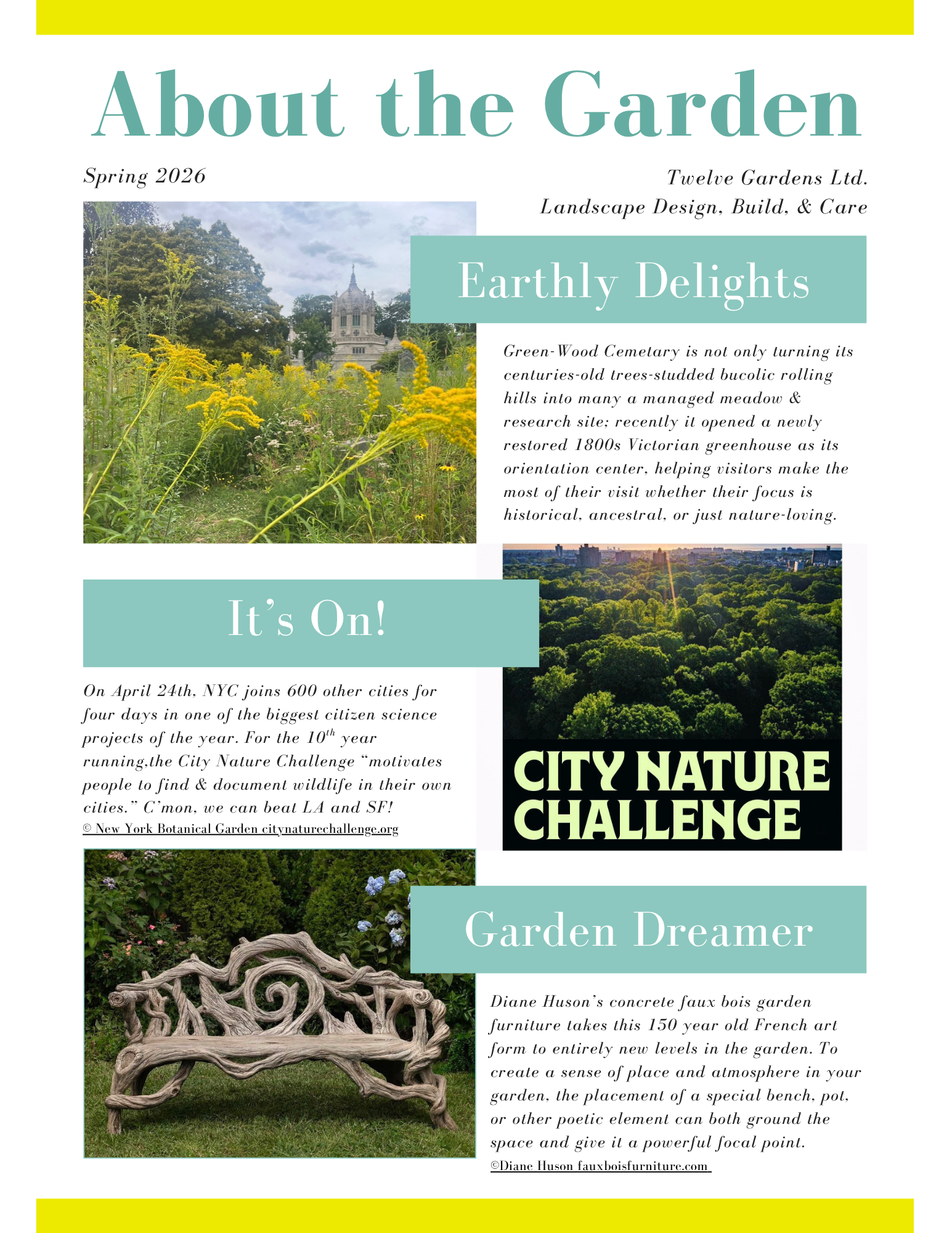 About the Garden *  Spring 2026