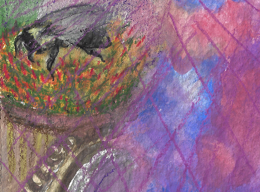 Cherry Tree Folk & Bees at Night closeup 2 res.png