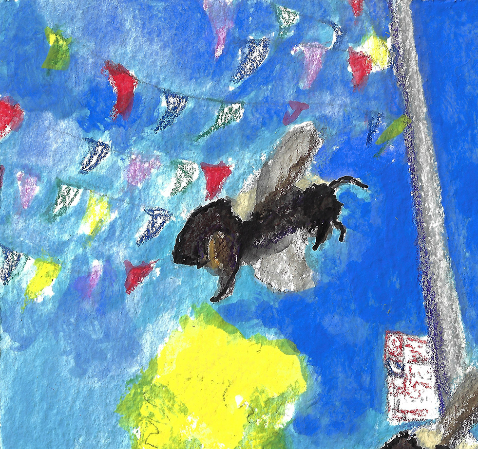 bumblebees ditmas park flags closeup 2.png
