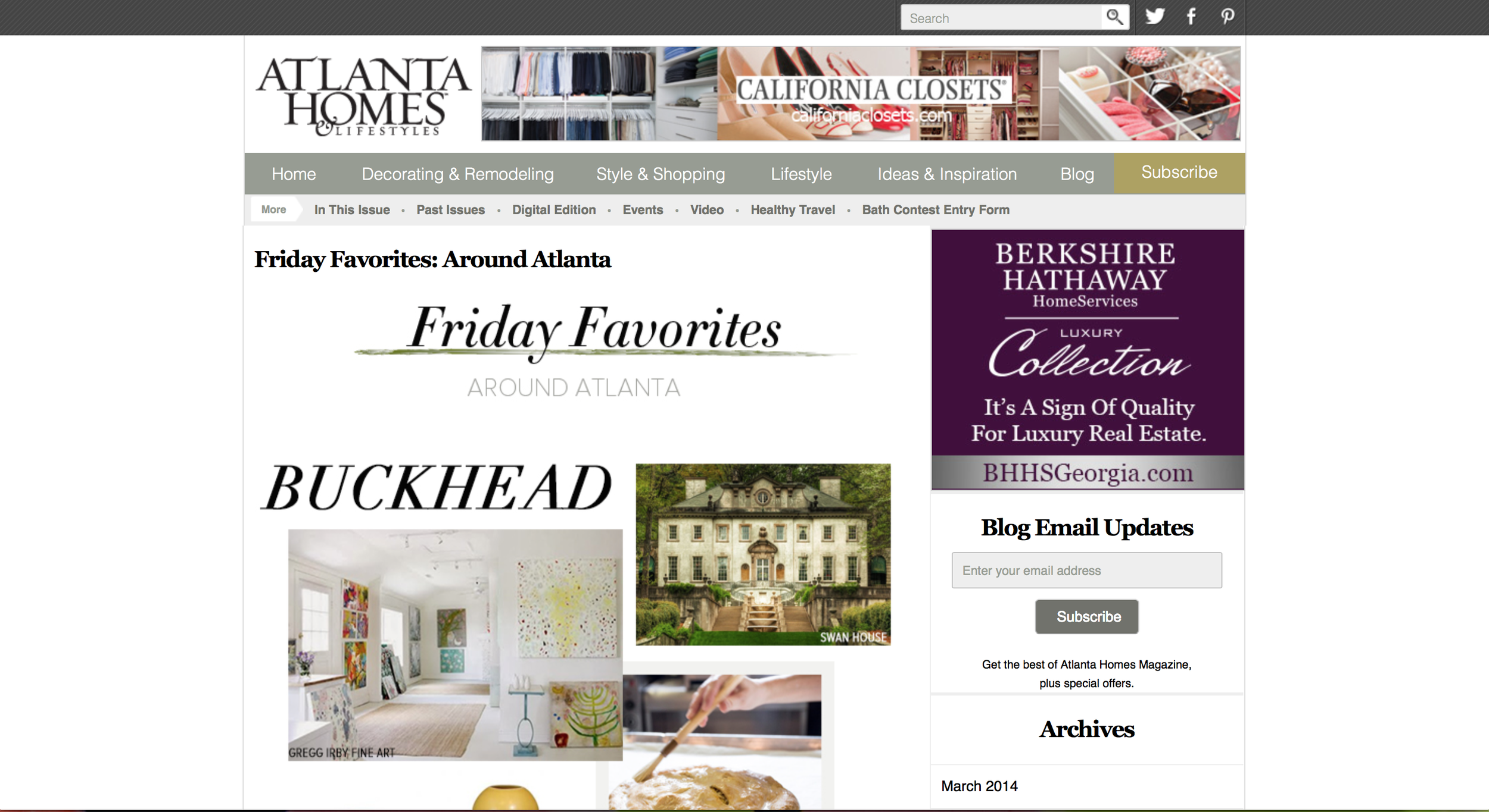 Atlanta Homes and Lifestyles Blog