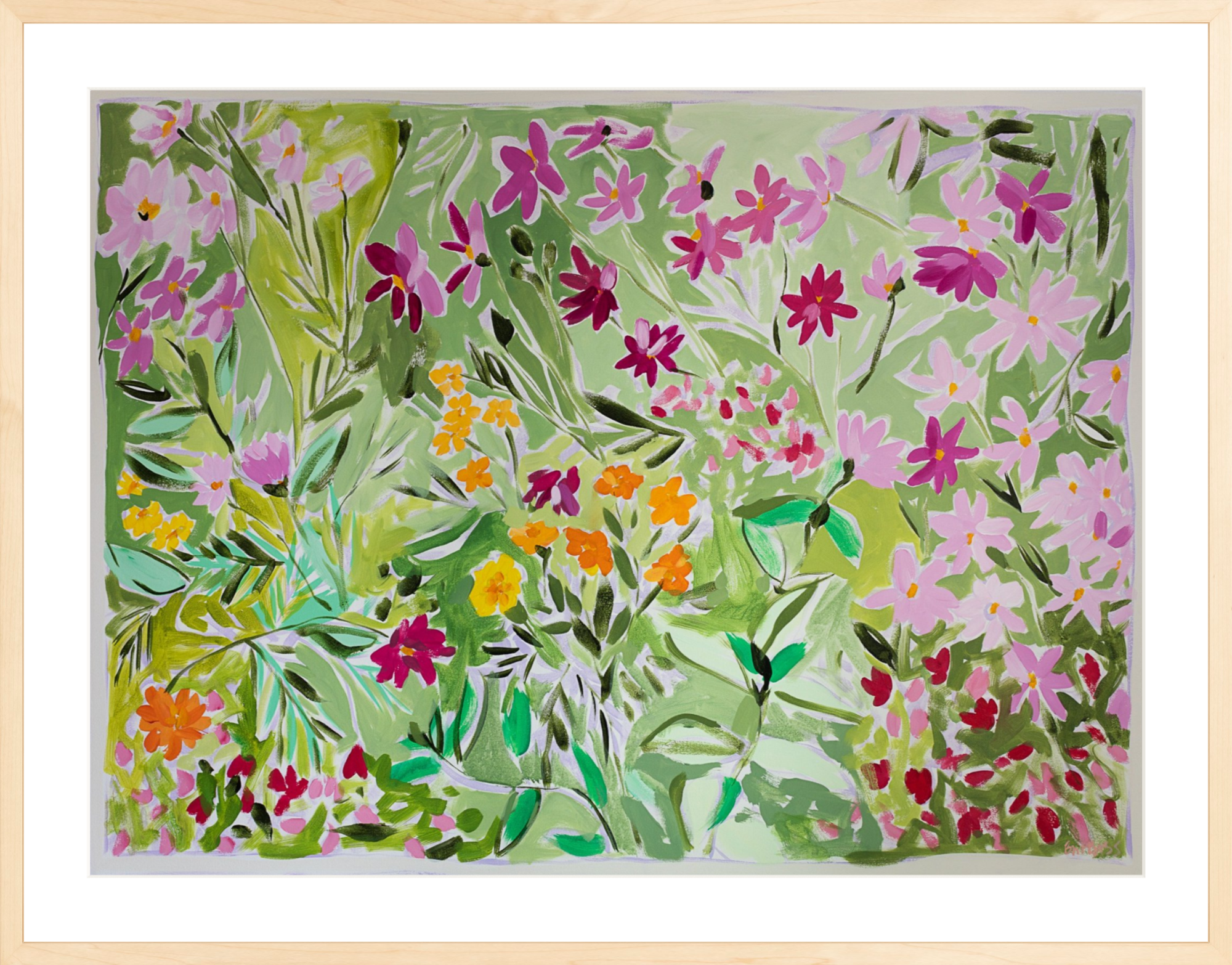 Lavender Butterfly Garden Print