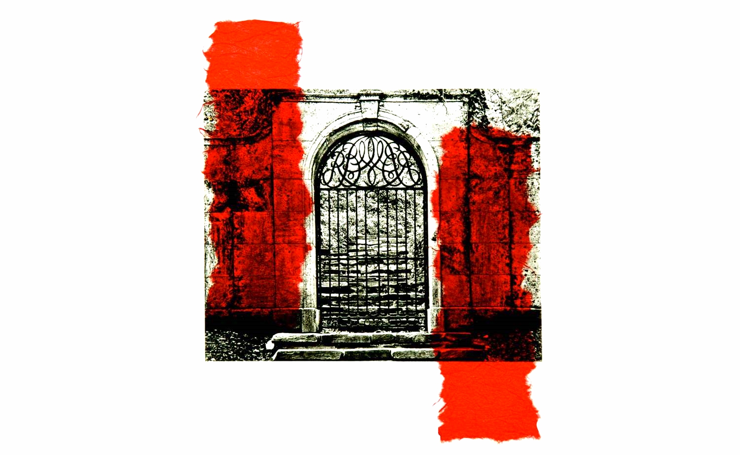 Dumbarton Gate chine-collé (red)