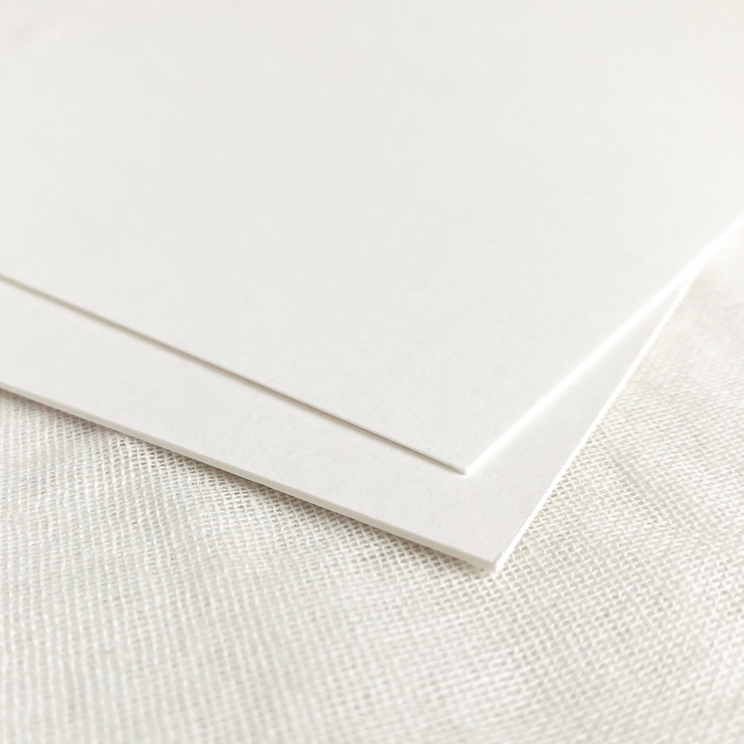Single Ply Ivory Paper (top) versus Double Ply Ivory Paper (bottom)