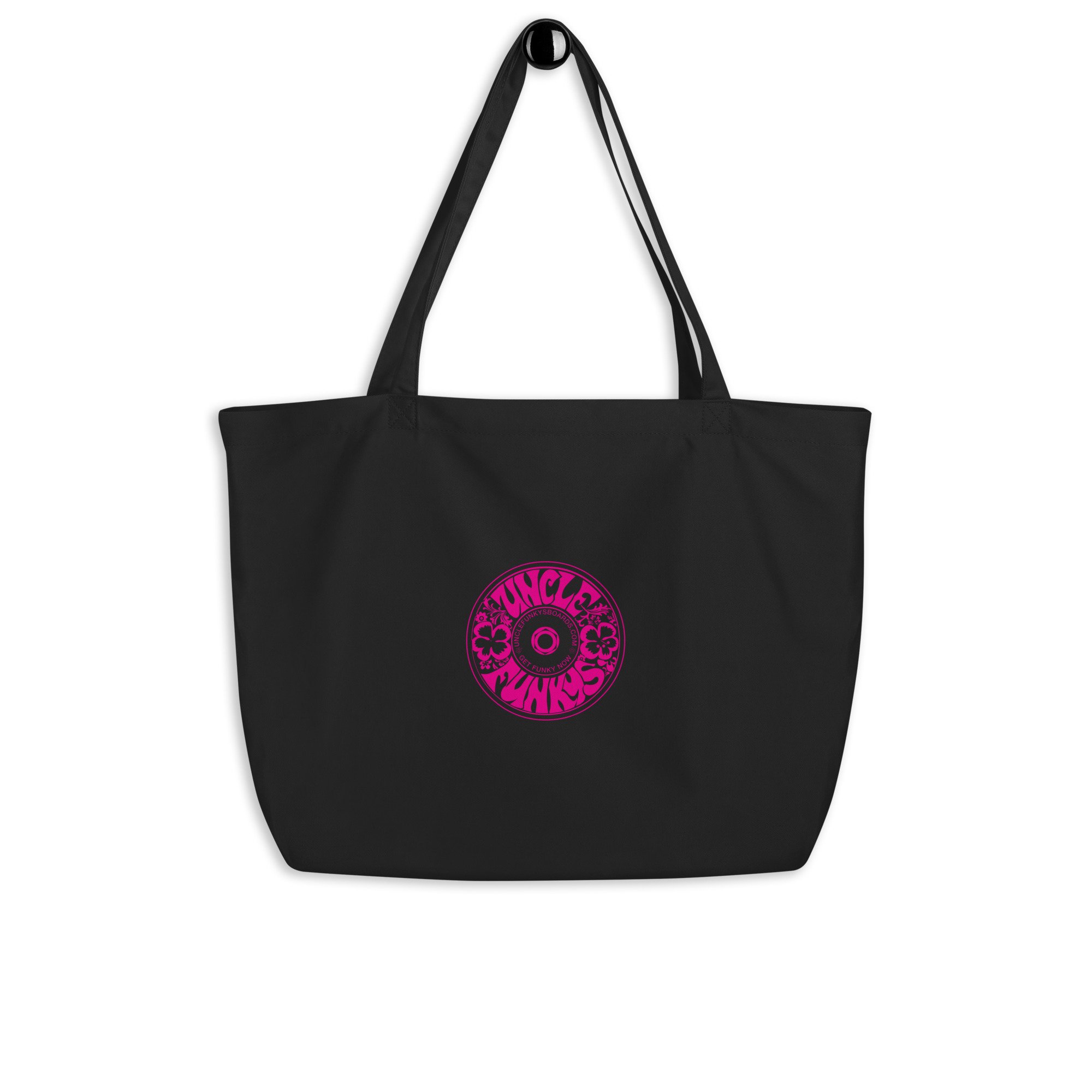 Uncle Funkys Black Tote Bag with Pink Logo — NYC Skateshop