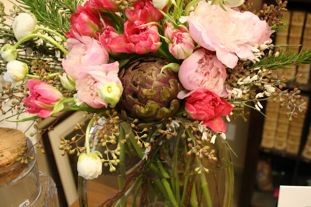 Tulips, Ranunculus and Eucalyptus