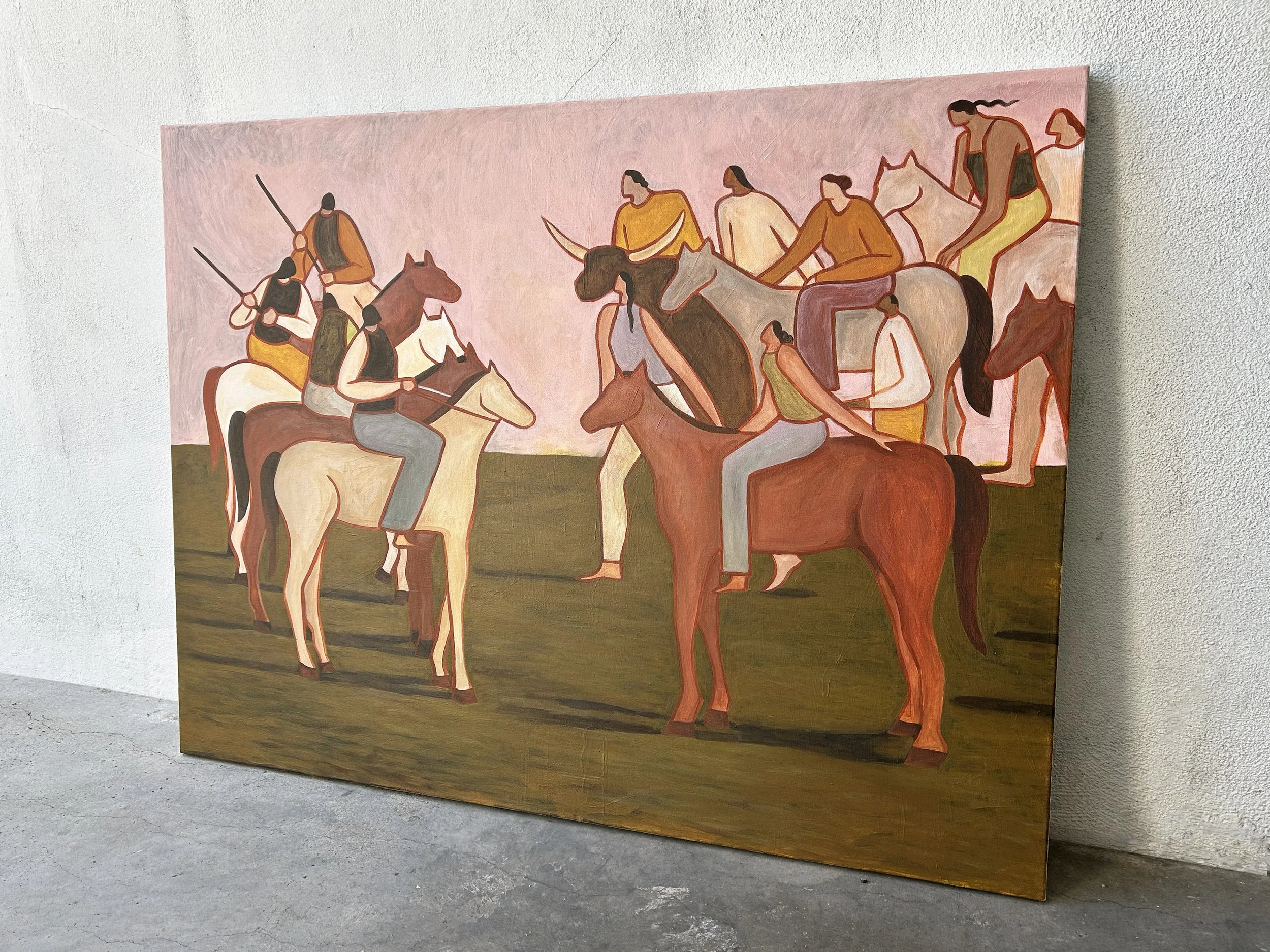 Good vs Evil 48” x 36”h Acrylic on Canvas 2025