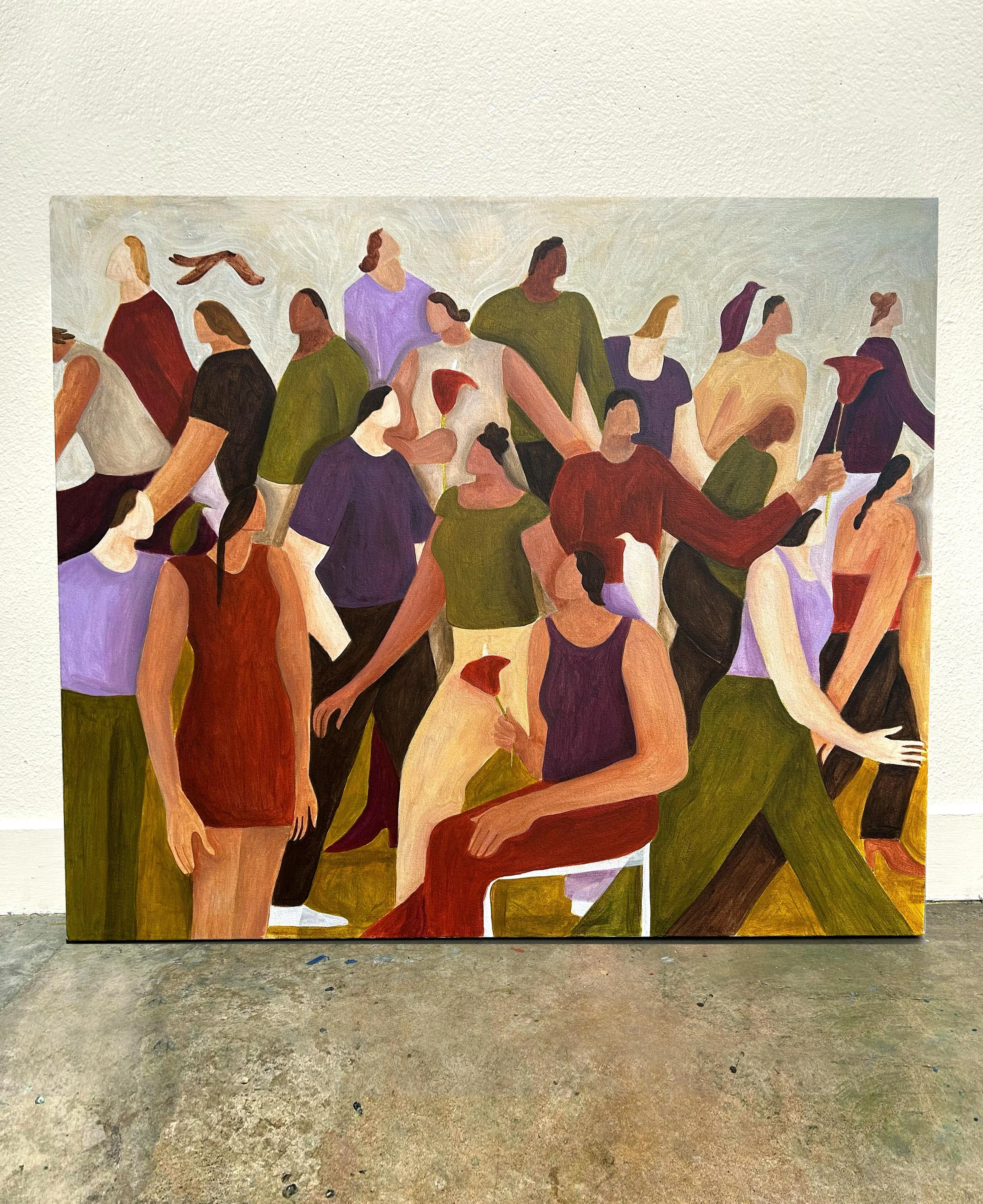  Excursions  32” x 28”h  Acrylic on Canvas   2025 