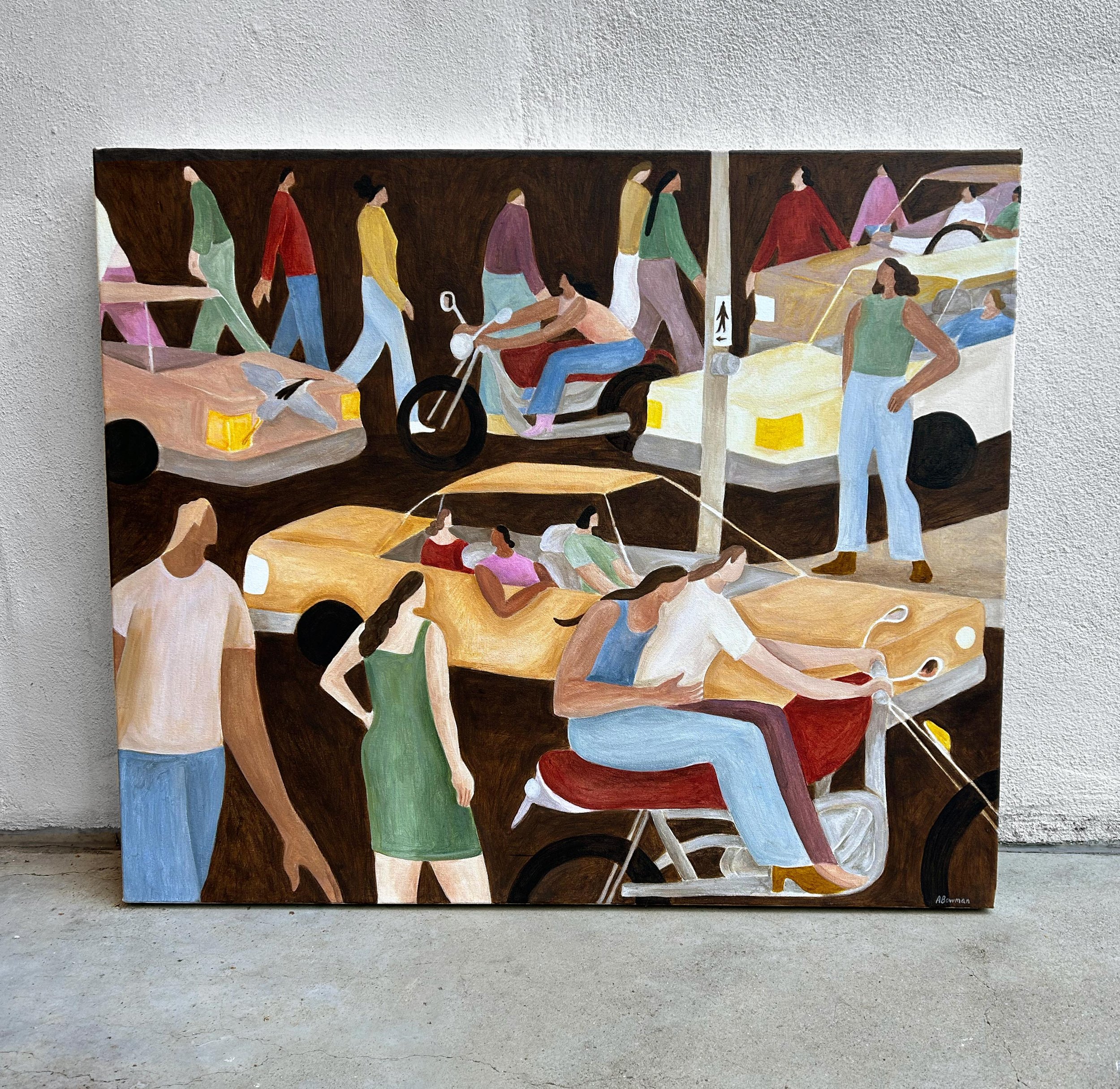  Under the 580   36” x 30”h  Acrylic on Canvas   2025 