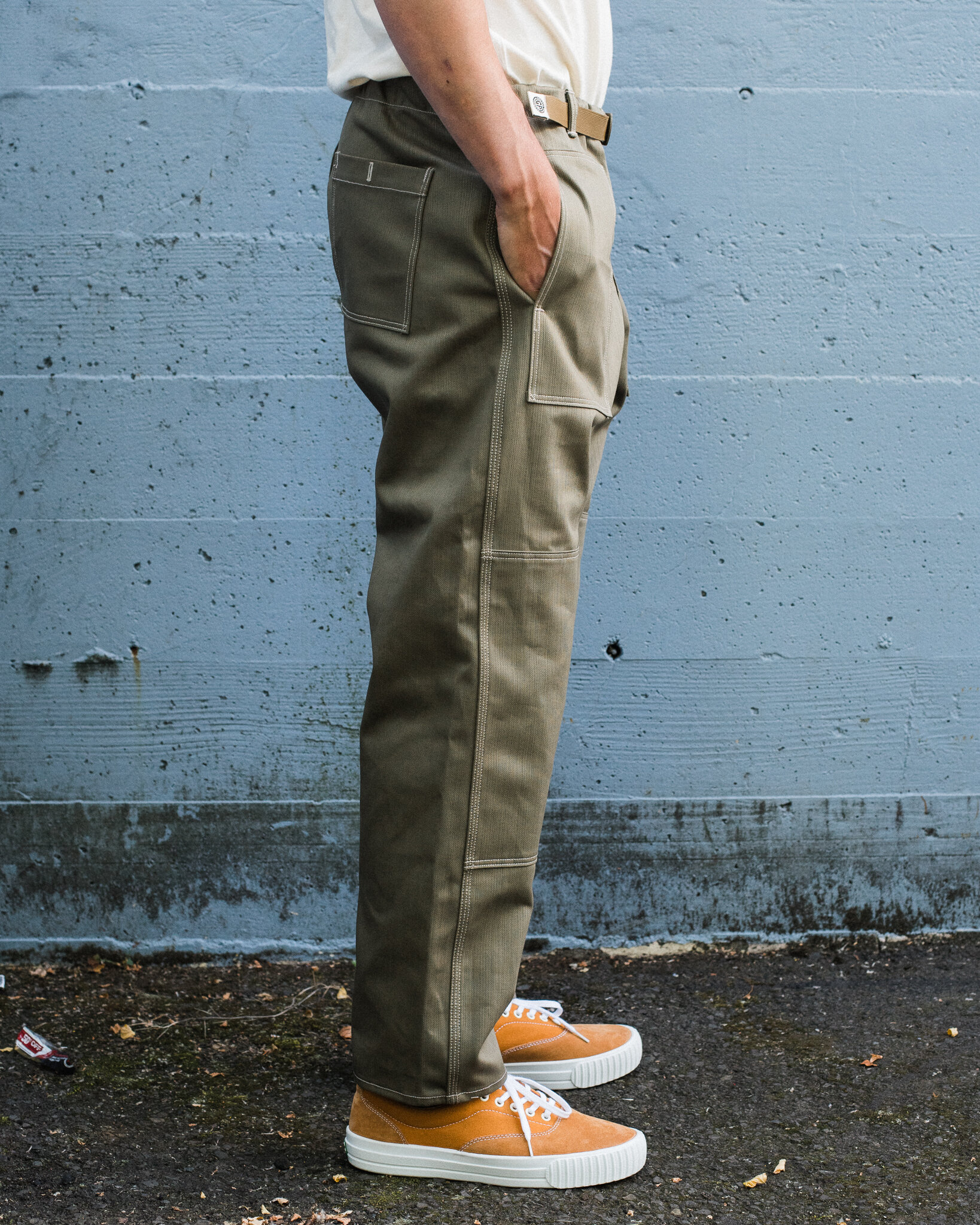 Easy Pant - 12 oz Olive Piqué — GREASE POINT WORKWEAR