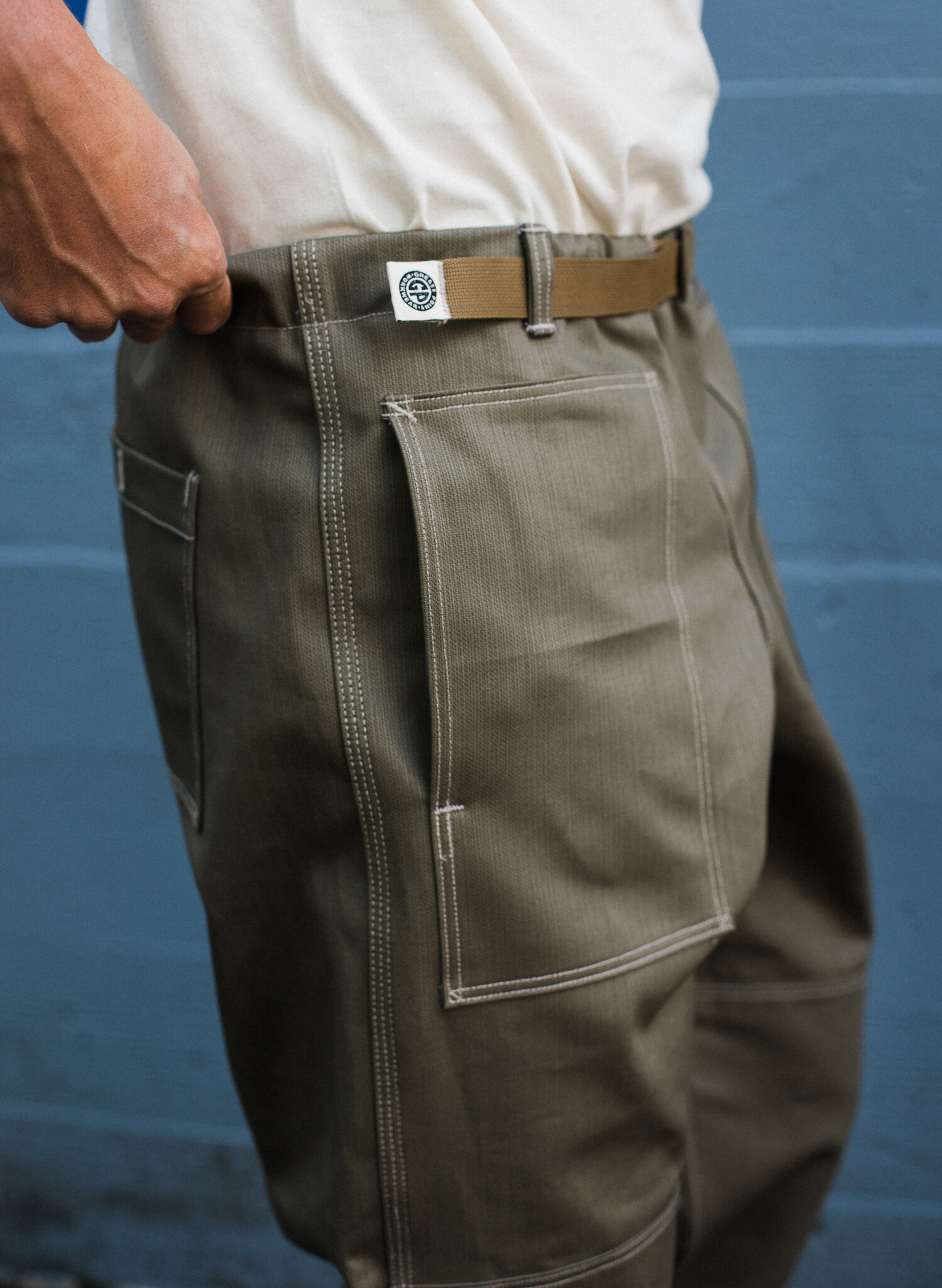 Easy Pant - 12 oz Olive Piqué — GREASE POINT WORKWEAR