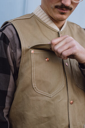 Orchard Vest - 14 oz Japanese Duck Canvas — GREASE POINT WORKWEAR