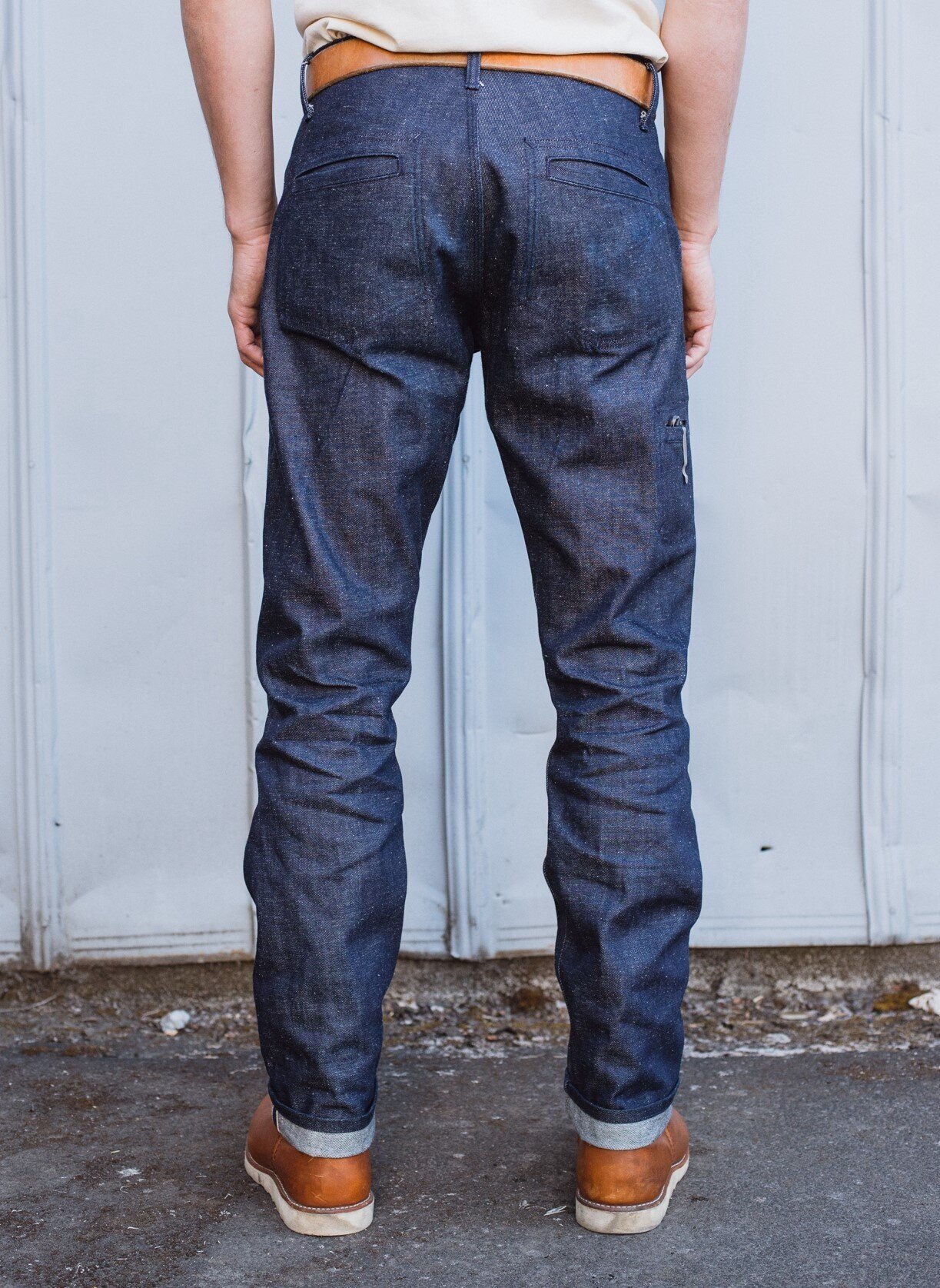 Work Trouser - 12 oz Japanese Neppy Linen Selvedge Denim — GREASE POINT  WORKWEAR