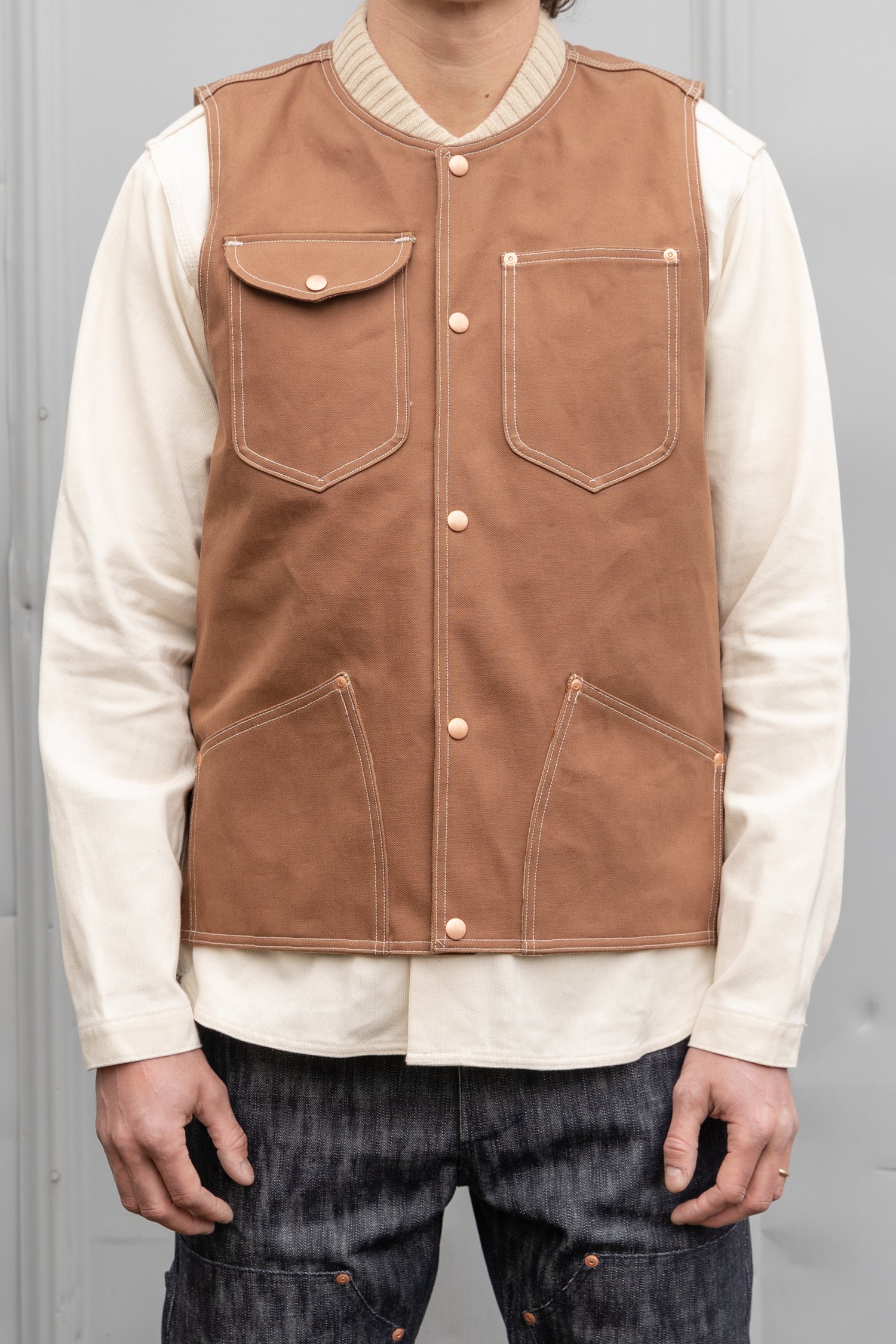 Orchard Vest - 14 oz Japanese Duck Canvas — GREASE POINT