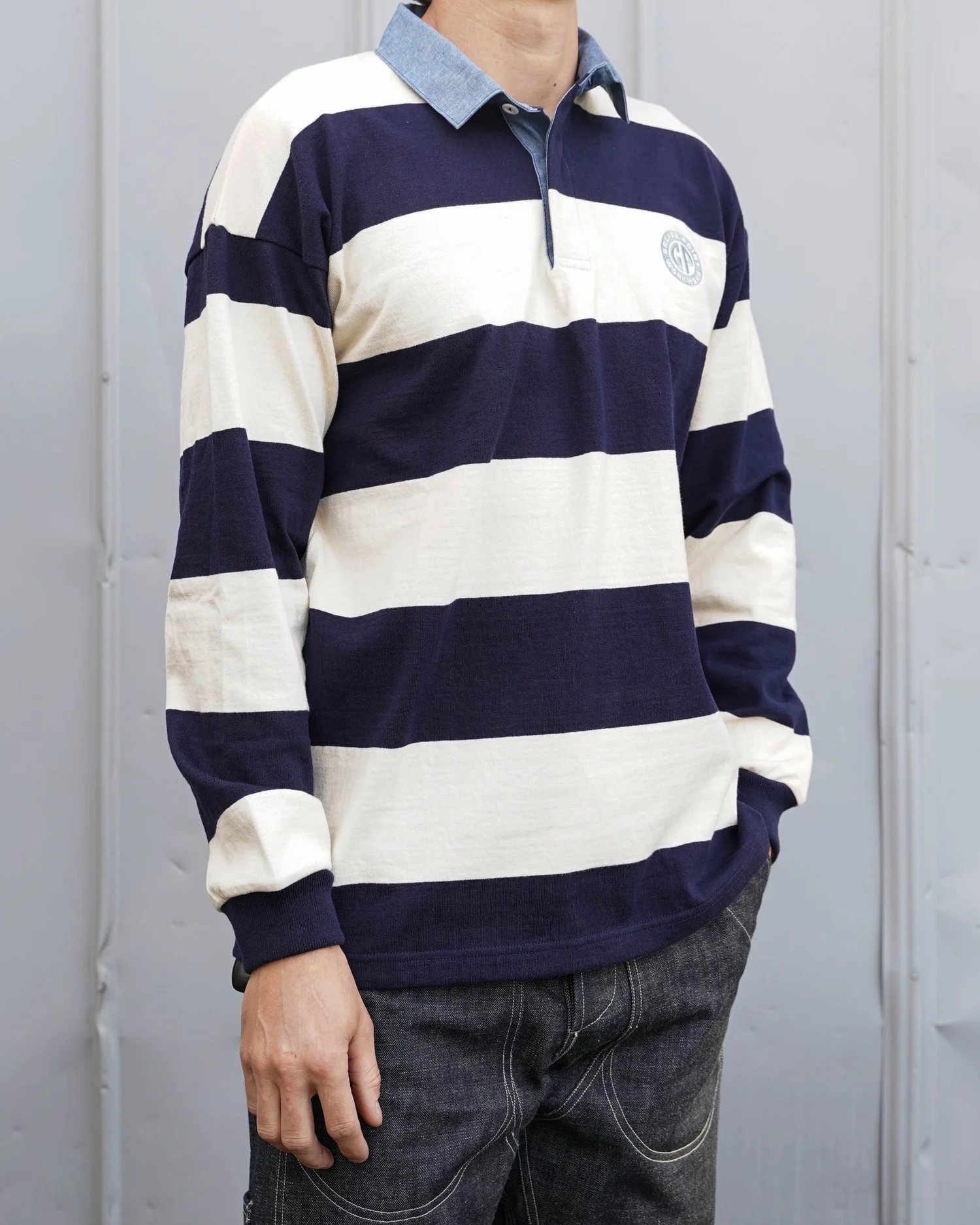 Heavy Rugby Shirt - 11 oz USA Cotton Knit — GREASE POINT WORKWEAR 